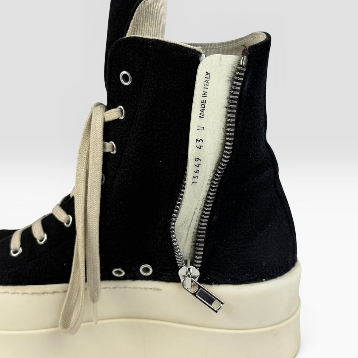 Rick Owens DRKSHDW Ramones Mega Bumper Black/Milk