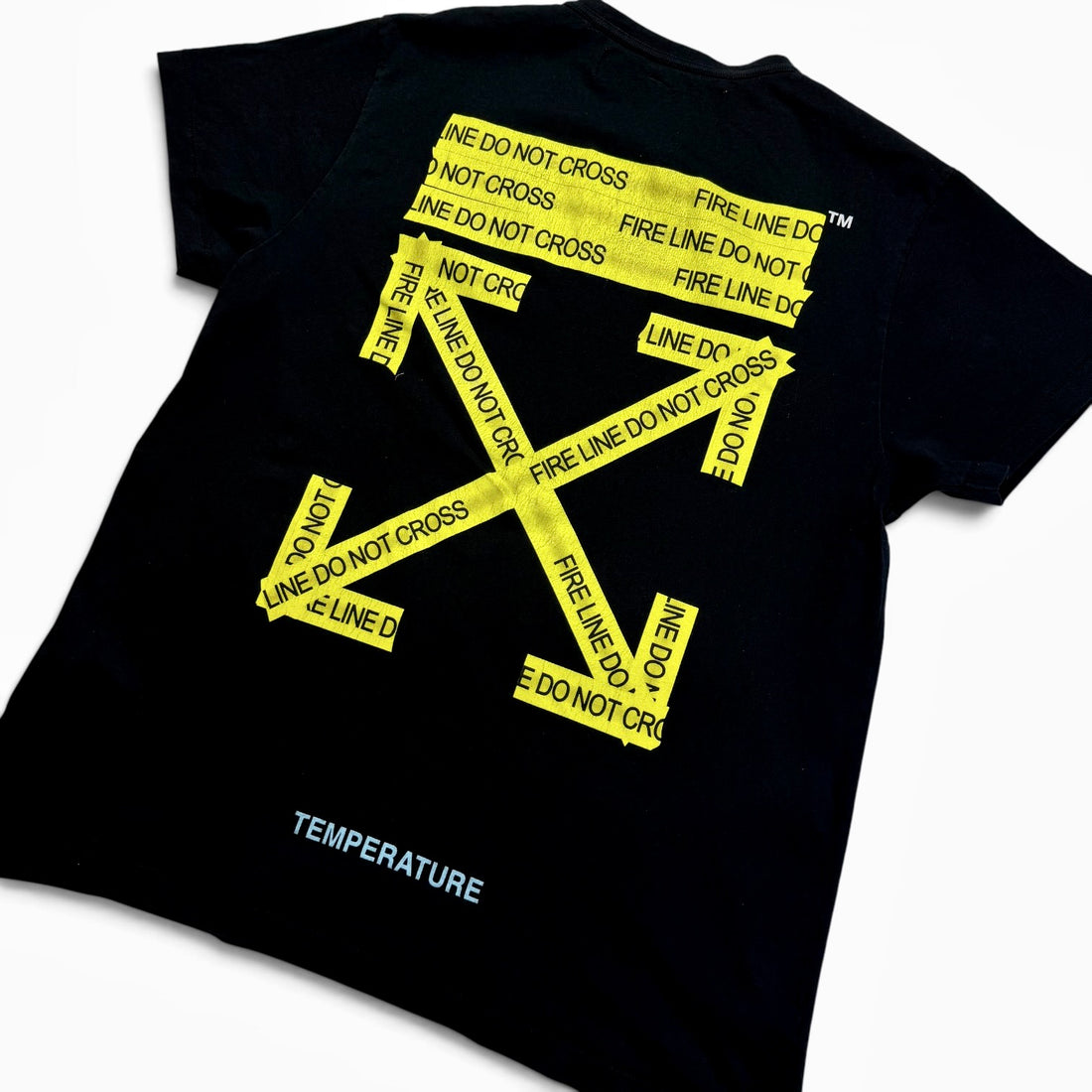 Off-White Fire Tape T-Shirt Black