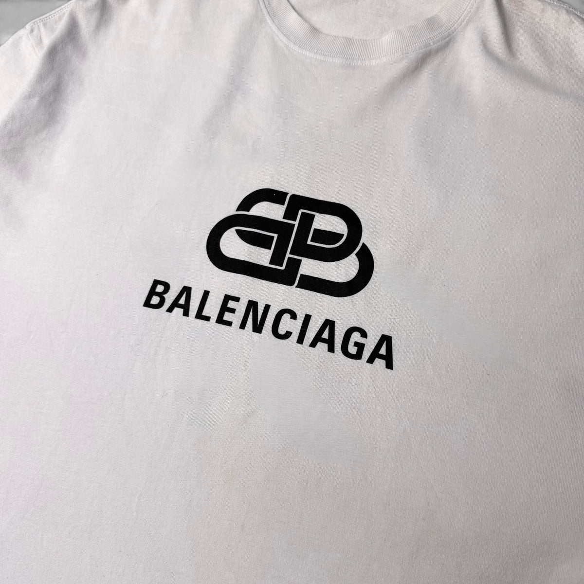 Balenciaga BB Logo Oversized T-Shirt White