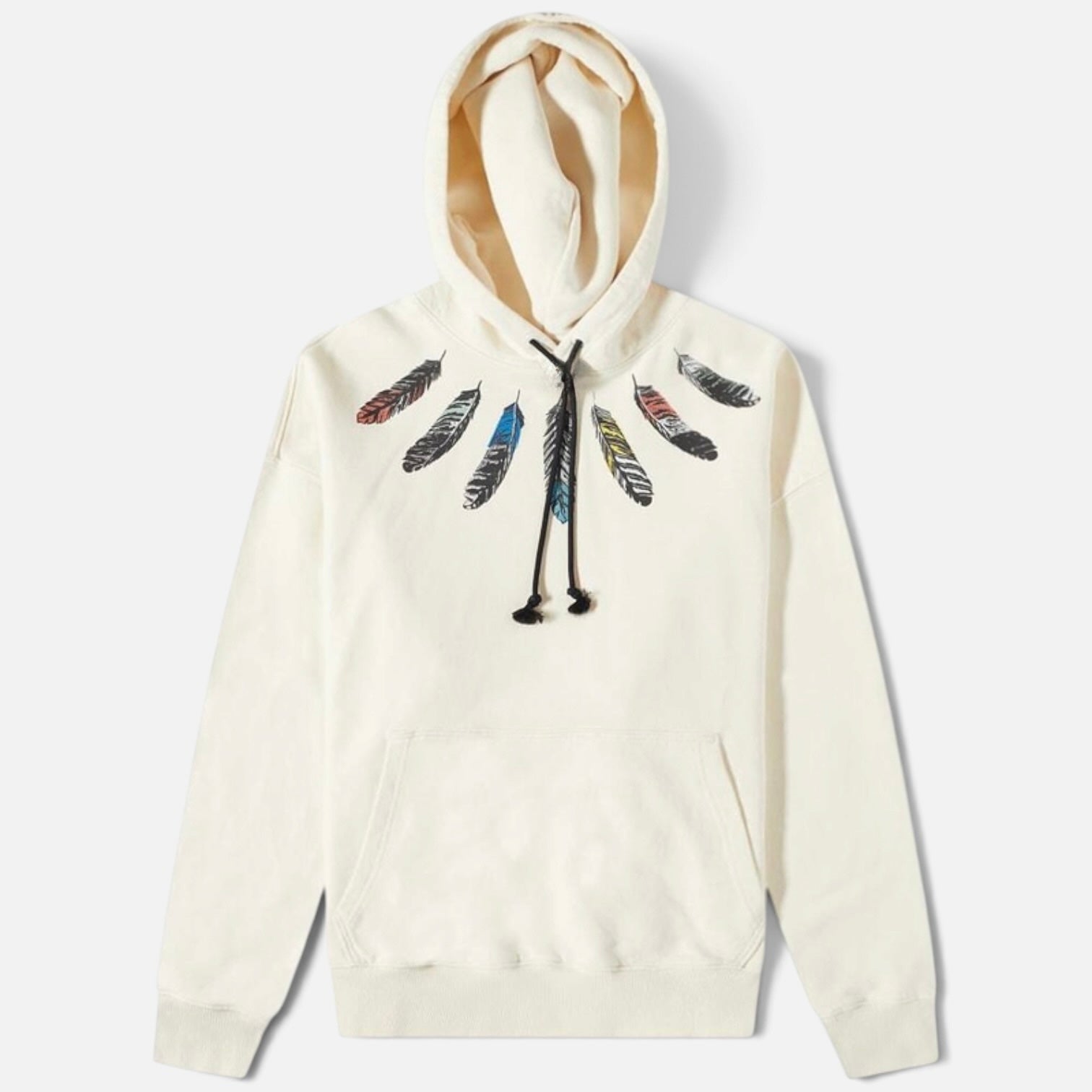 Marcelo Burlon Feather Wings Cream Hoodie
