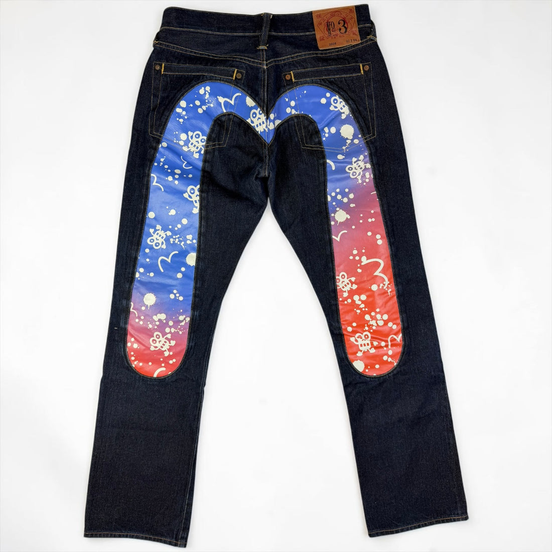 Evisu Robot Daicock Japanese Denim, albastru, vedere din față