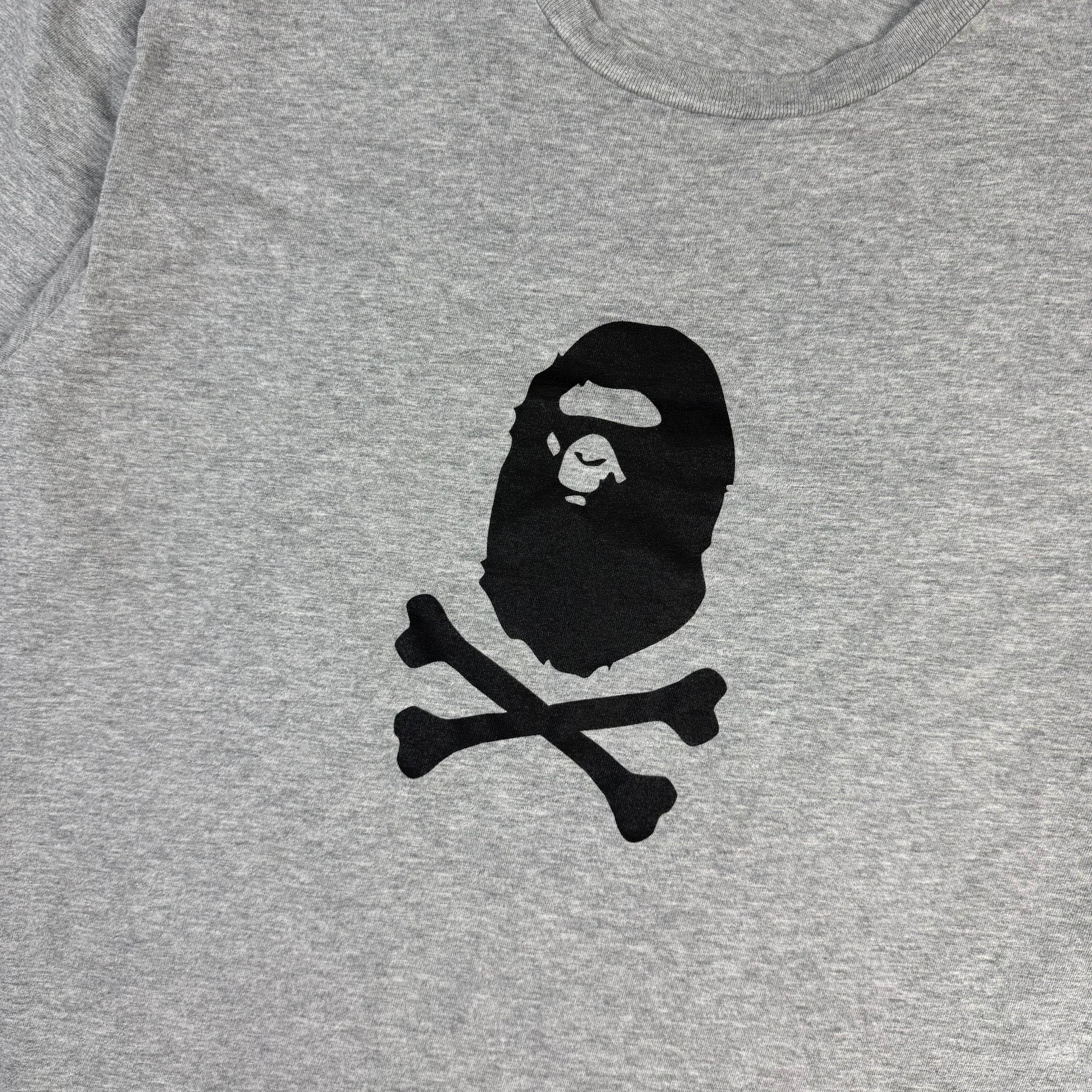 BAPE Ape Head Crossbones T-Shirt Grey