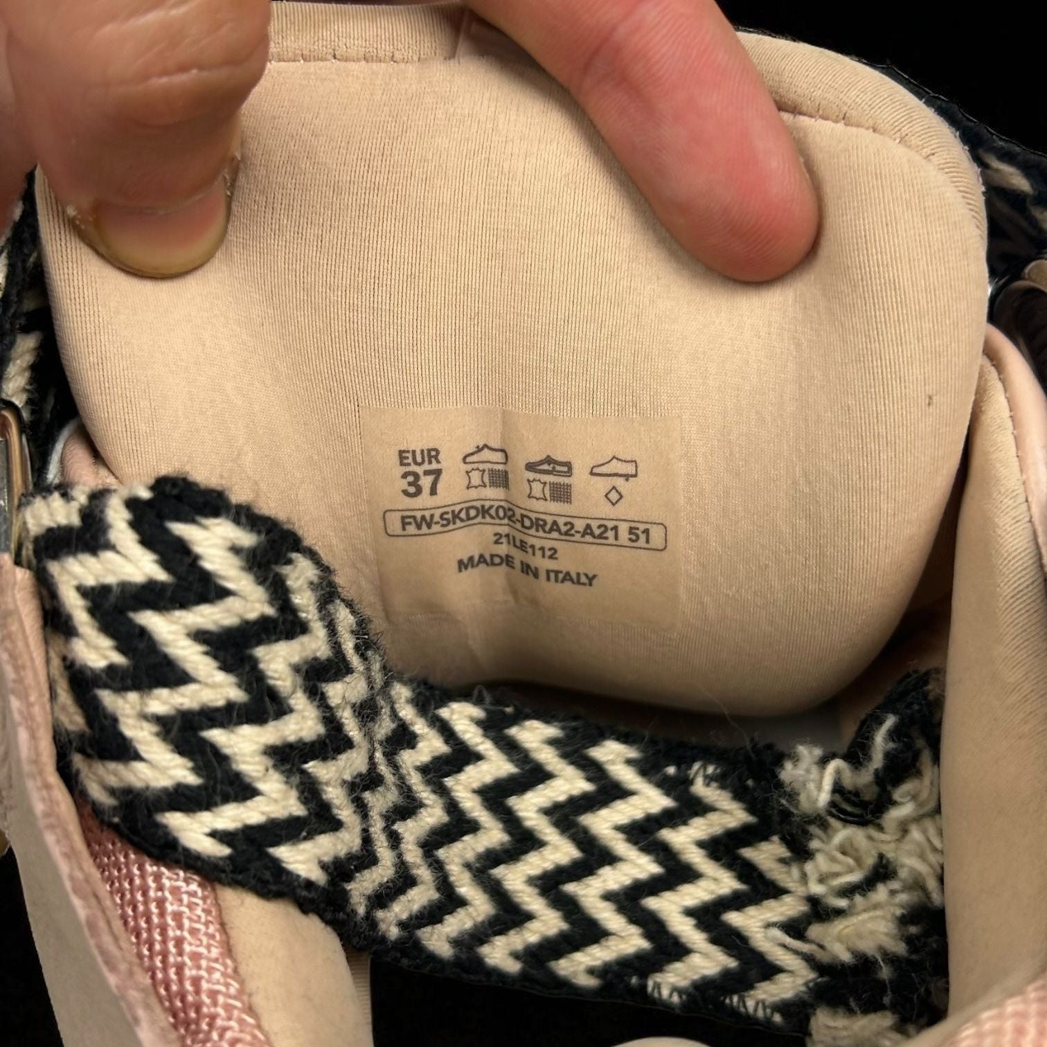 Lanvin Curb Pink Sneakers