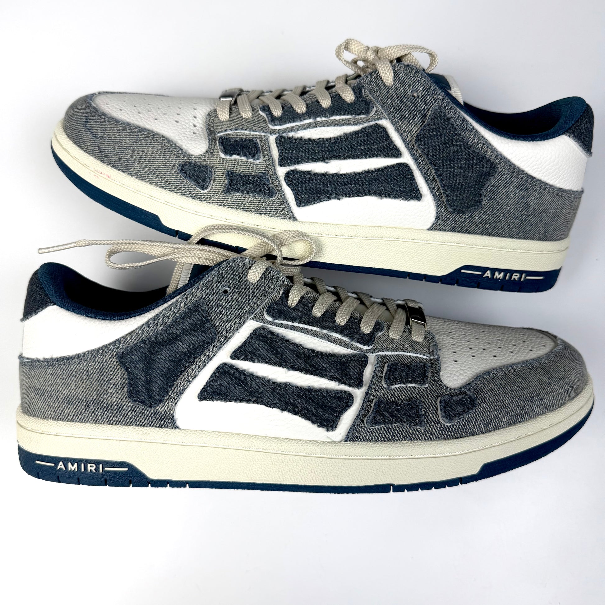 Amiri Skel-Top Denim Sneakers