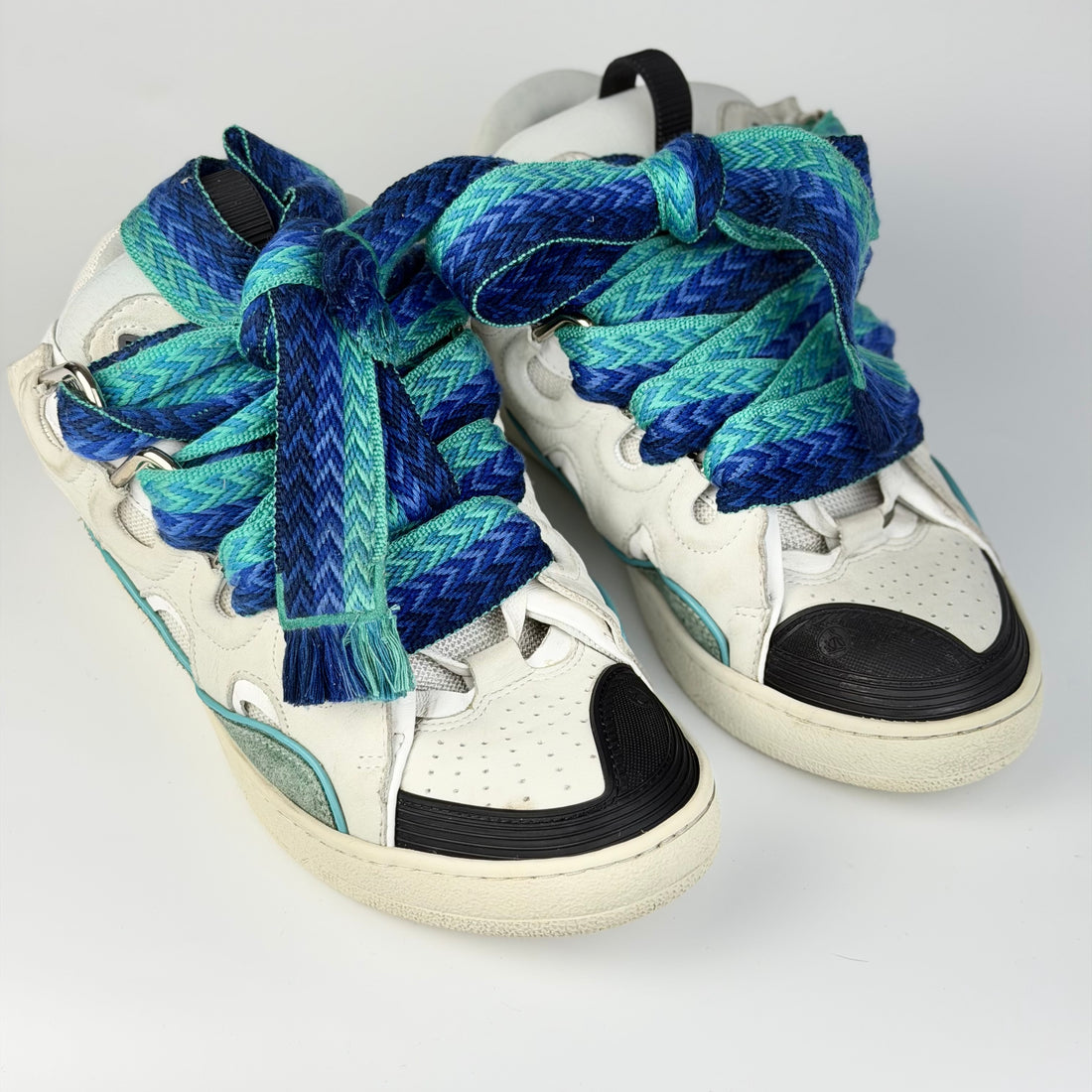 Lanvin Curb White Blue Sneakers