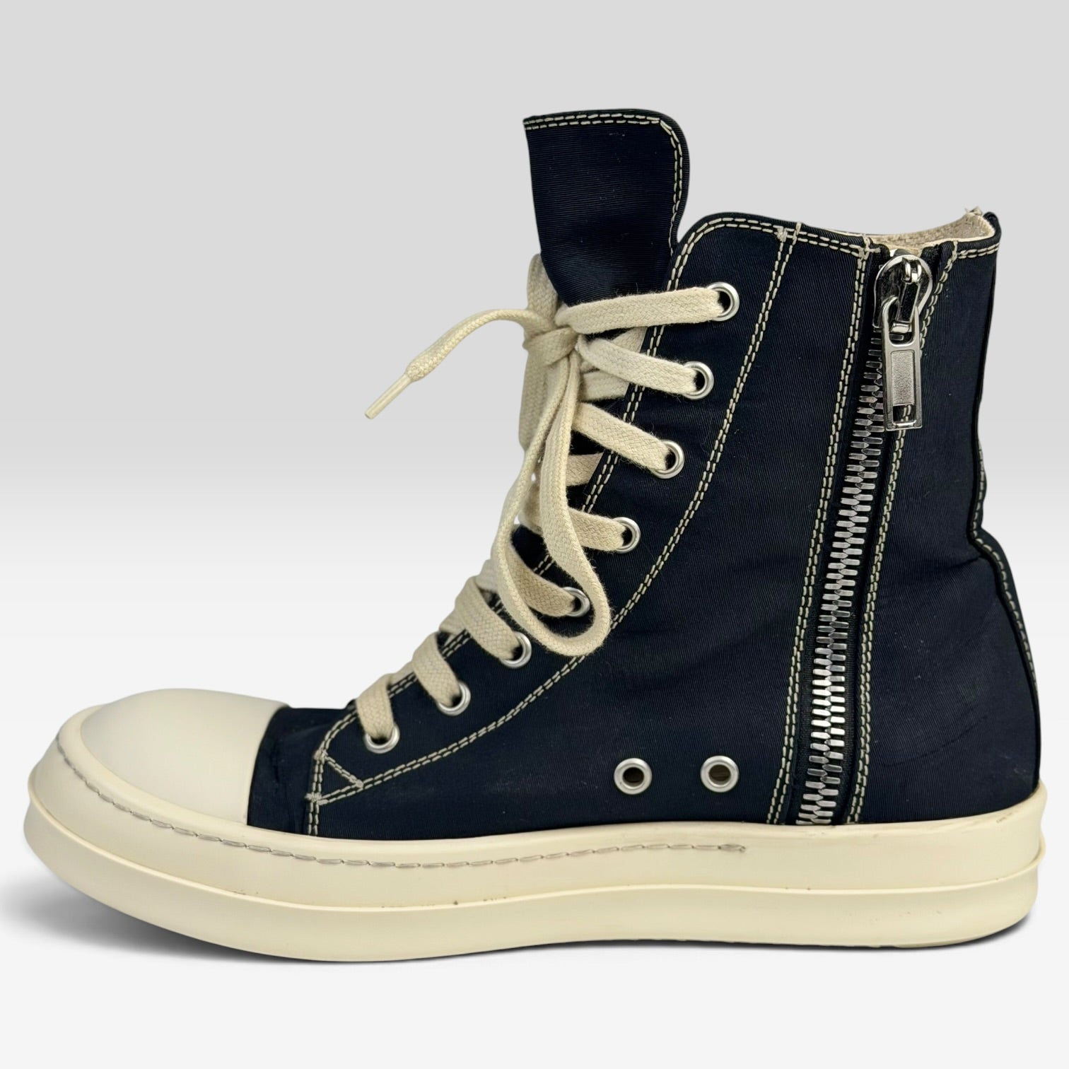 Rick Owens DRKSHDW Ramones High Double Thread Black/Milk