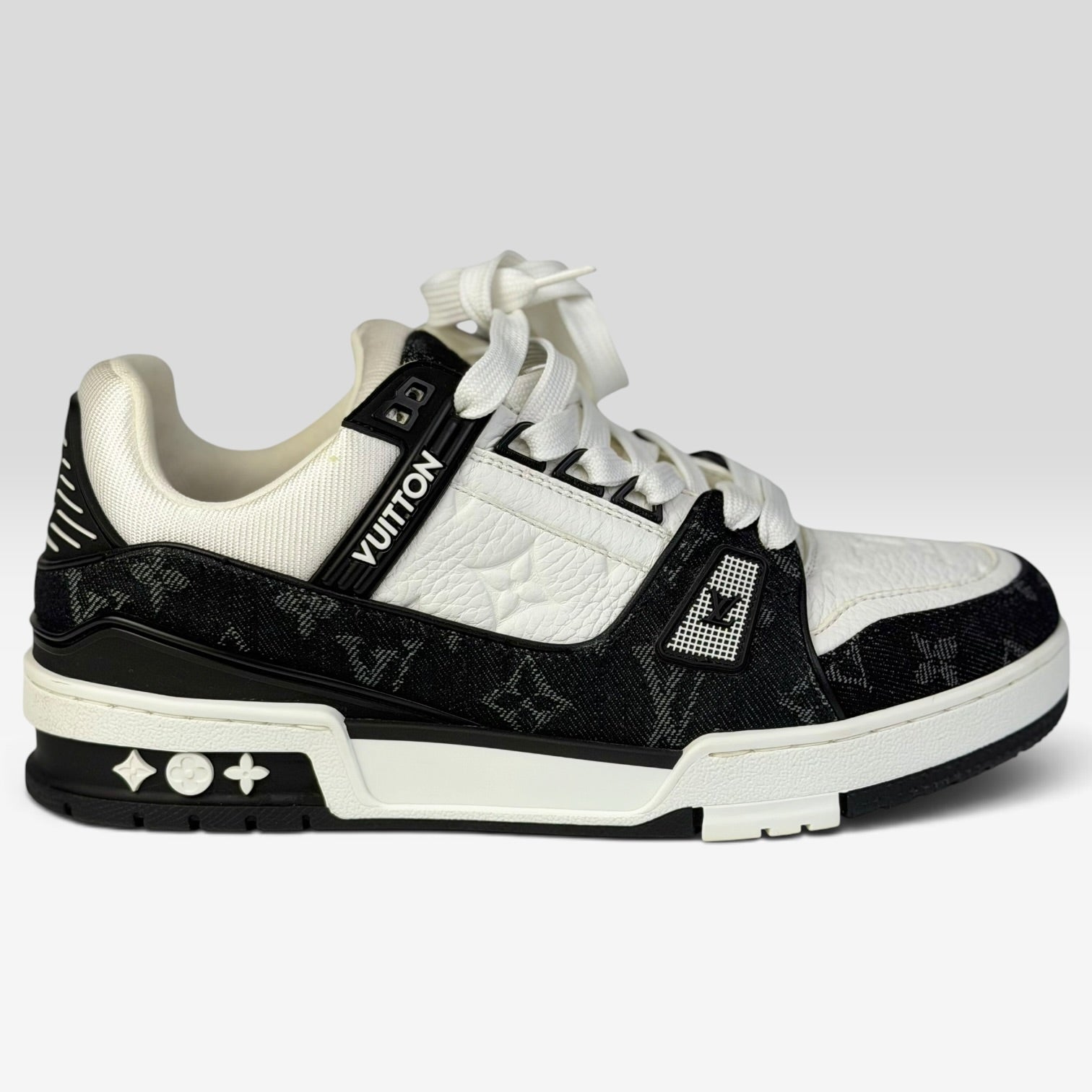 Louis Vuitton LV Trainer White/Black Denim | Sneakers Louis Vuitton
