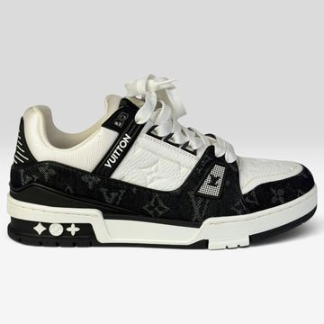 Louis Vuitton LV Trainer White/Black Denim | Sneakers Louis Vuitton