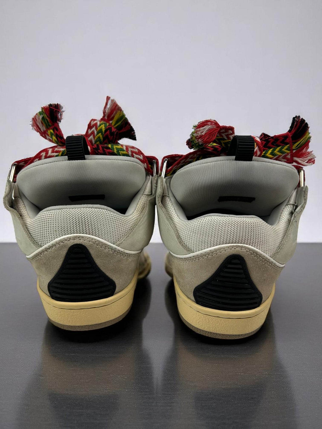 Lanvin White Ivory Curb Sneakers - V STEALS