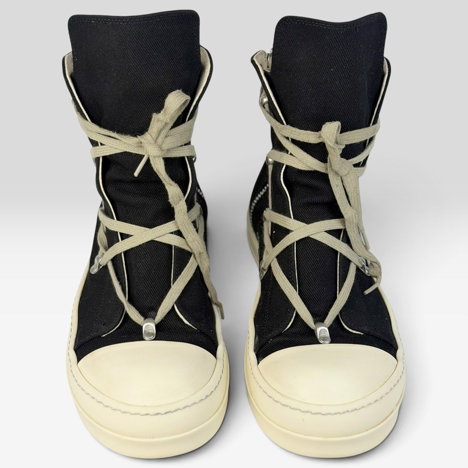 Rick Owens DRKSHDW Hexagram Ramones High Black/Milk