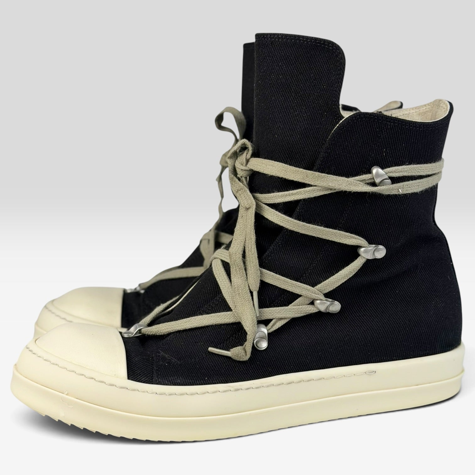 Rick Owens DRKSHDW Hexagram Ramones High Black/Milk