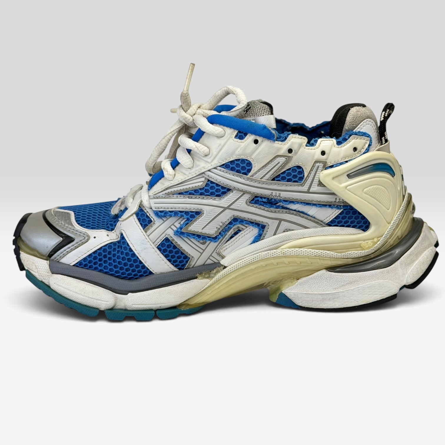 Balenciaga Runner Blue Sneakers, alb, vedere din față