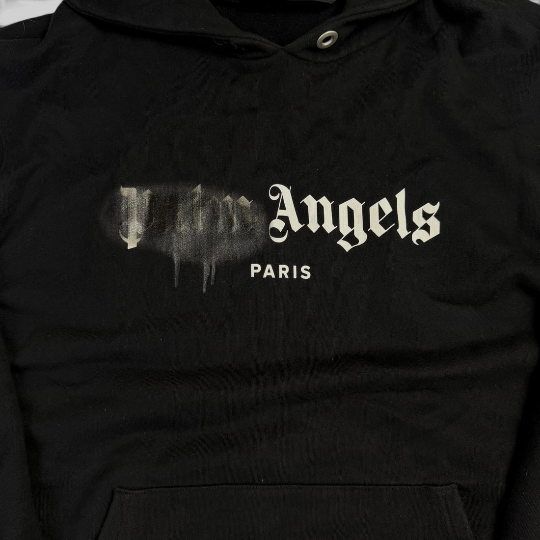 Palm Angels Black Sprayed Hoodie Black