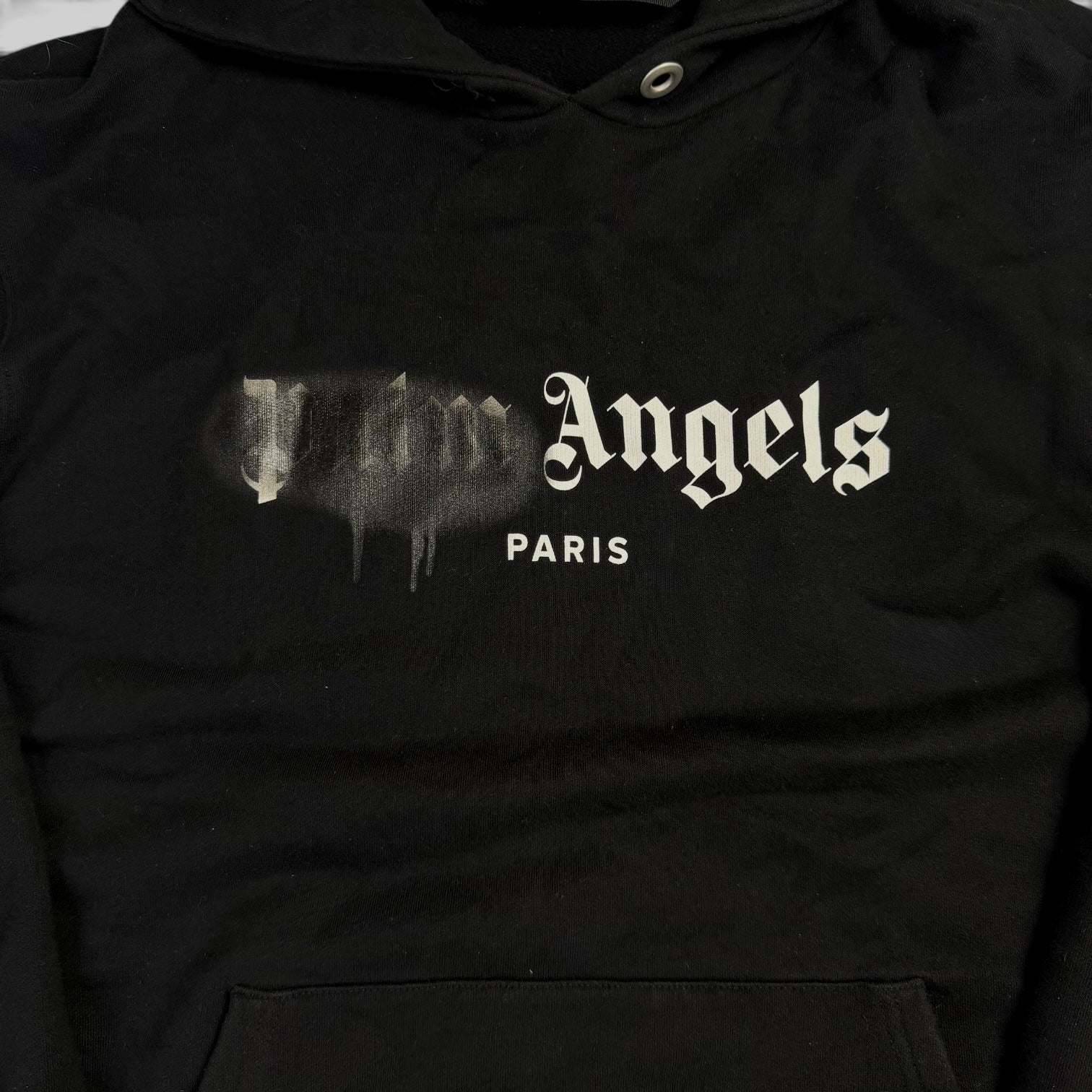 Palm Angels Black Sprayed Hoodie Black