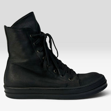 Rick Owens DRKSHDW Vegan Ramones Waxed Triple Black