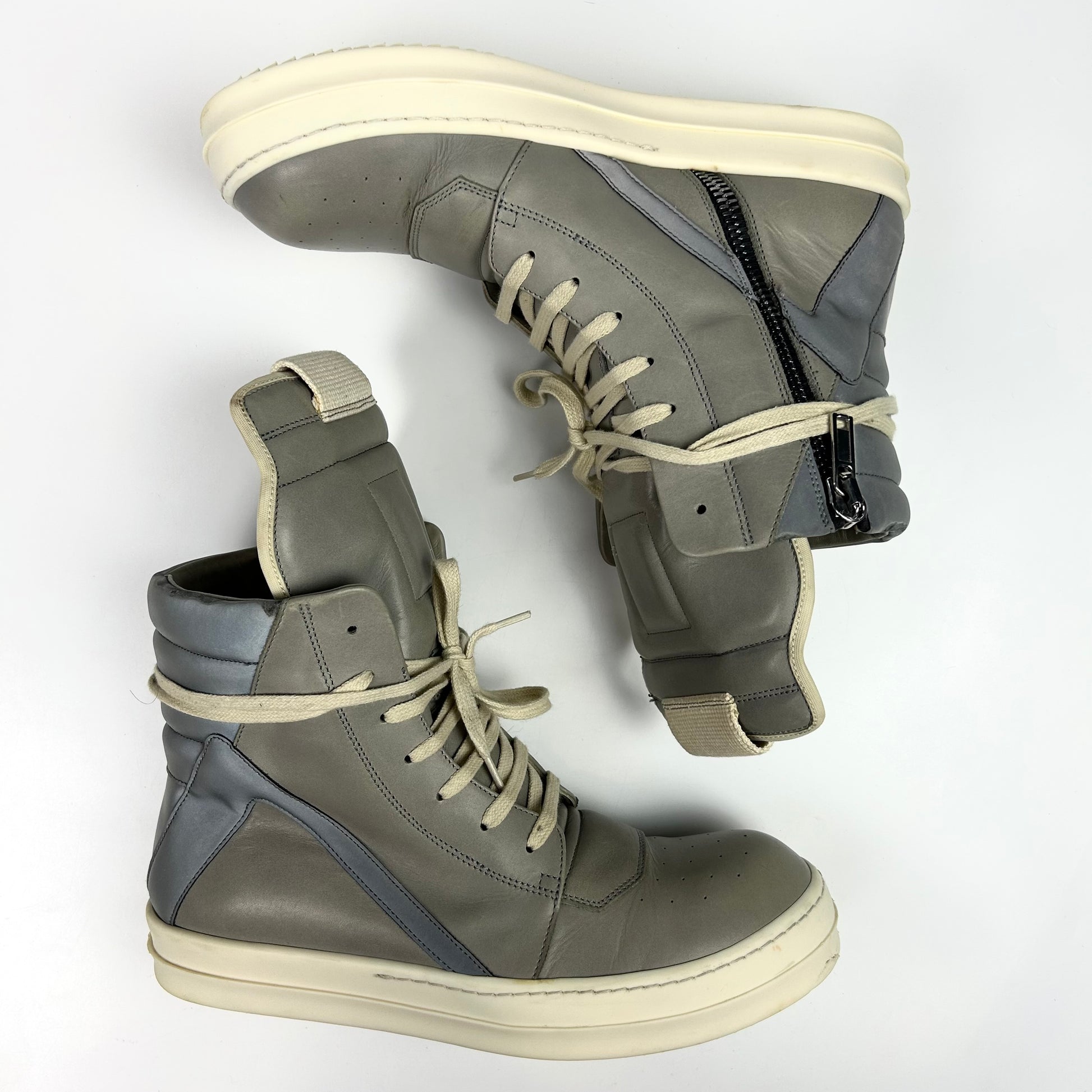 Rick Owens Geobasket Grey Reflective