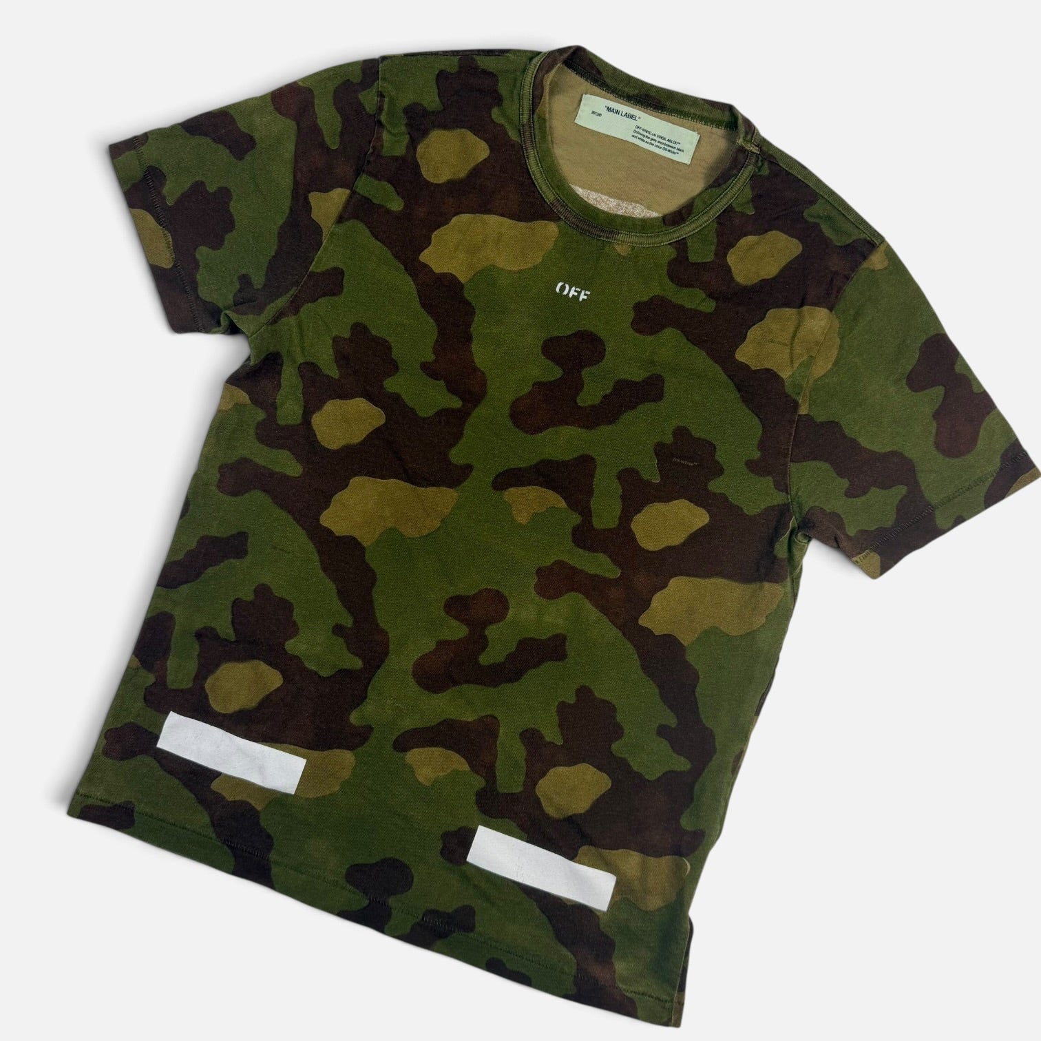 Off-White Camouflage T-Shirt Green