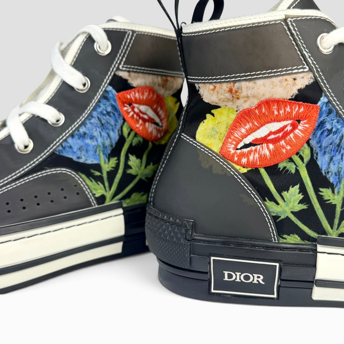Dior B23 High-Top Raymond Pettibon "Lip Flower"
