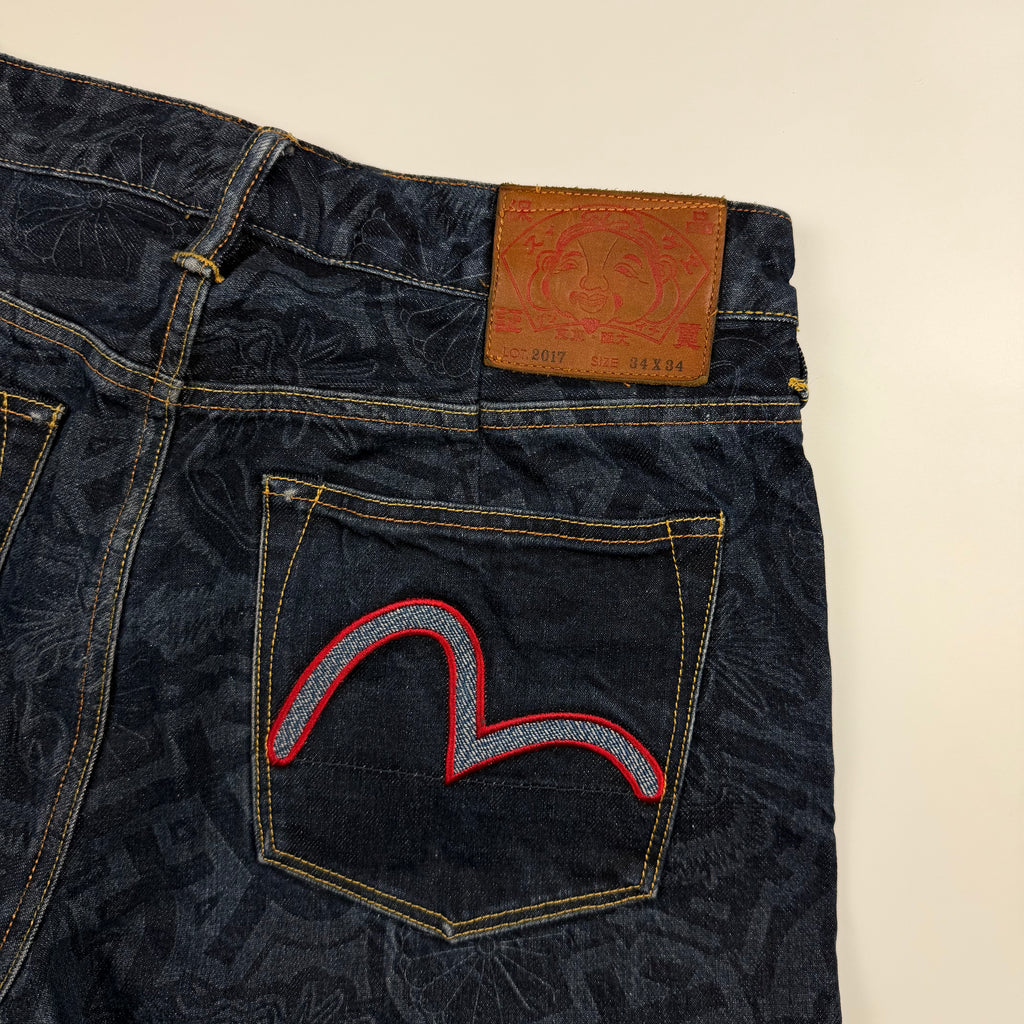 Evisu All Over Print Seagull Jeans