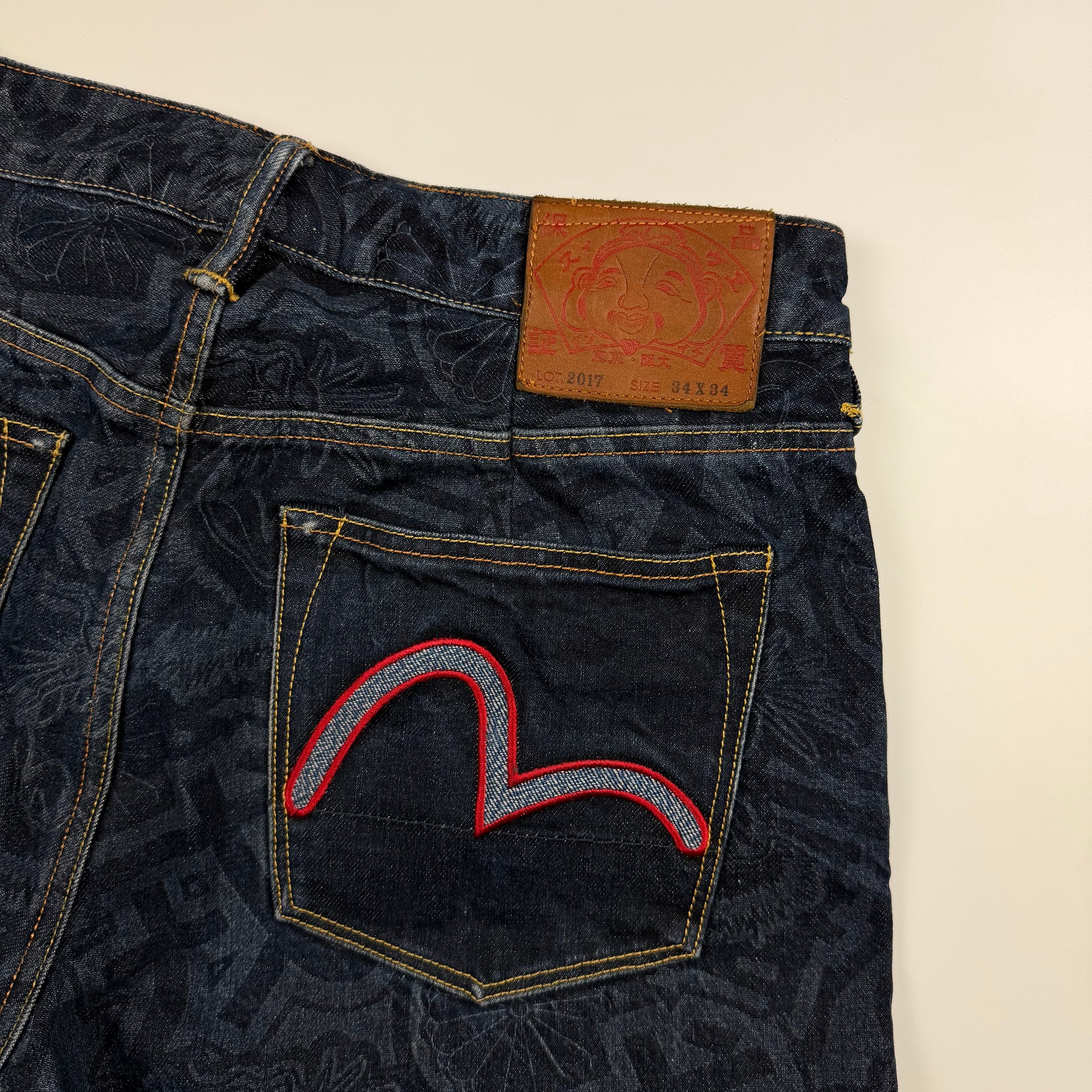 Evisu All Over Print Seagull Jeans