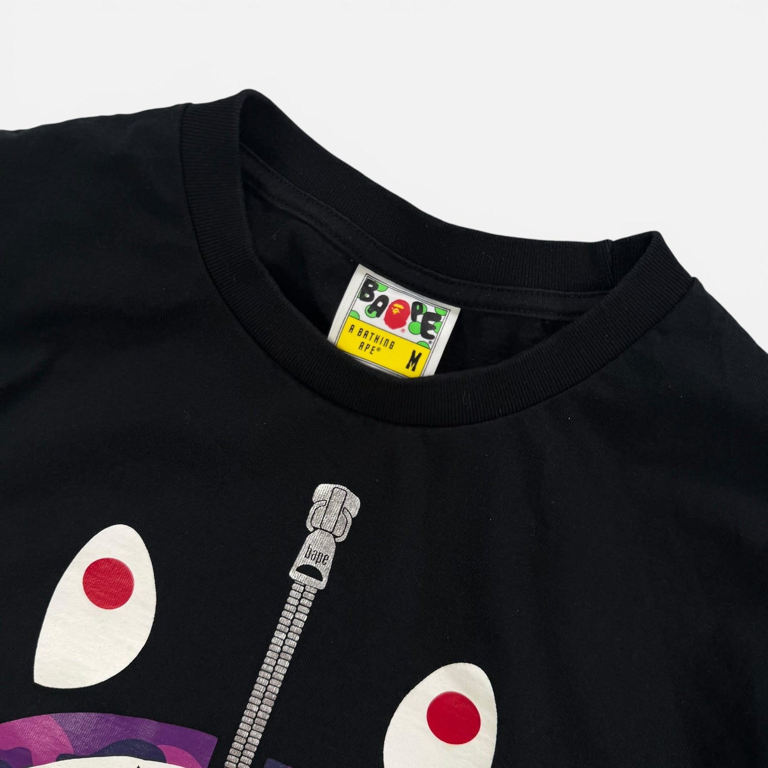 Bape Camo Silver Zip Shark T-shirt