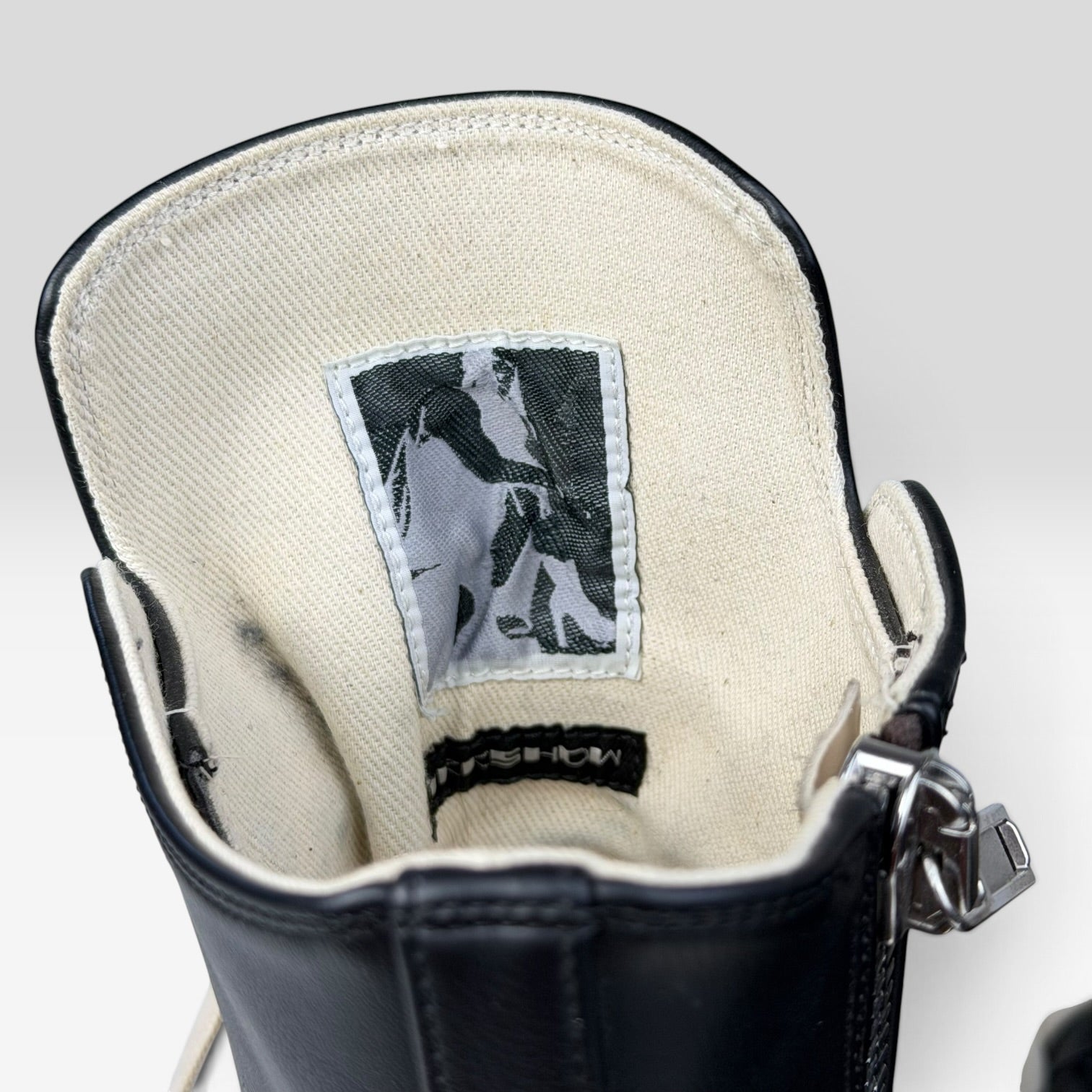 Rick Owens DRKSHDW Abstract Ramones High Vegan Leather