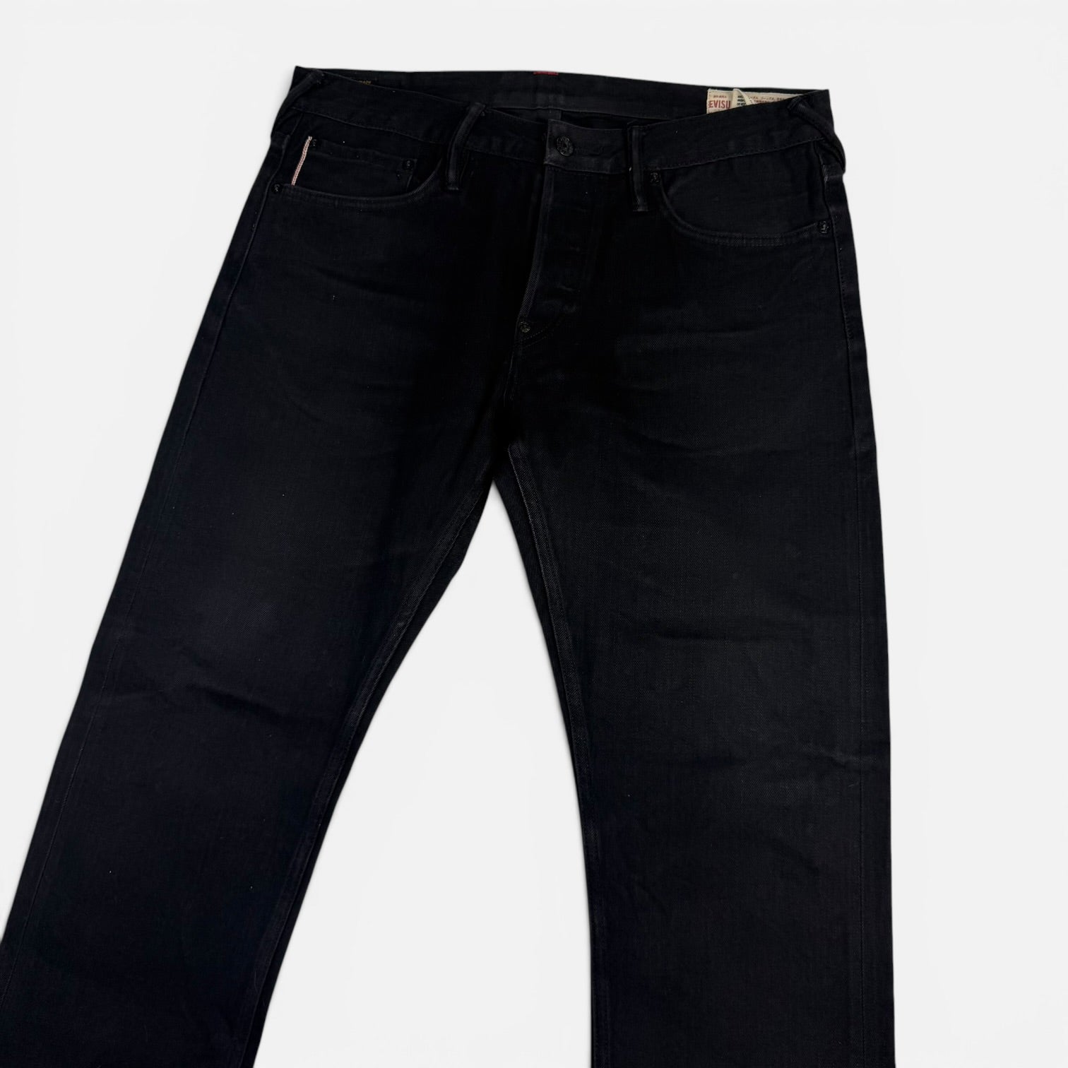 Evisu Floral Daicock Black Japanese Denim