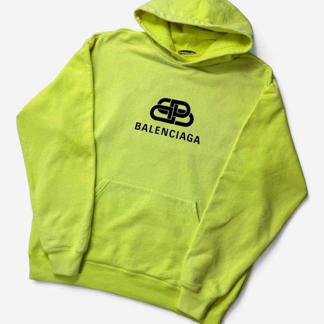 Balenciaga Interlocking BB Logo Neon Hoodie