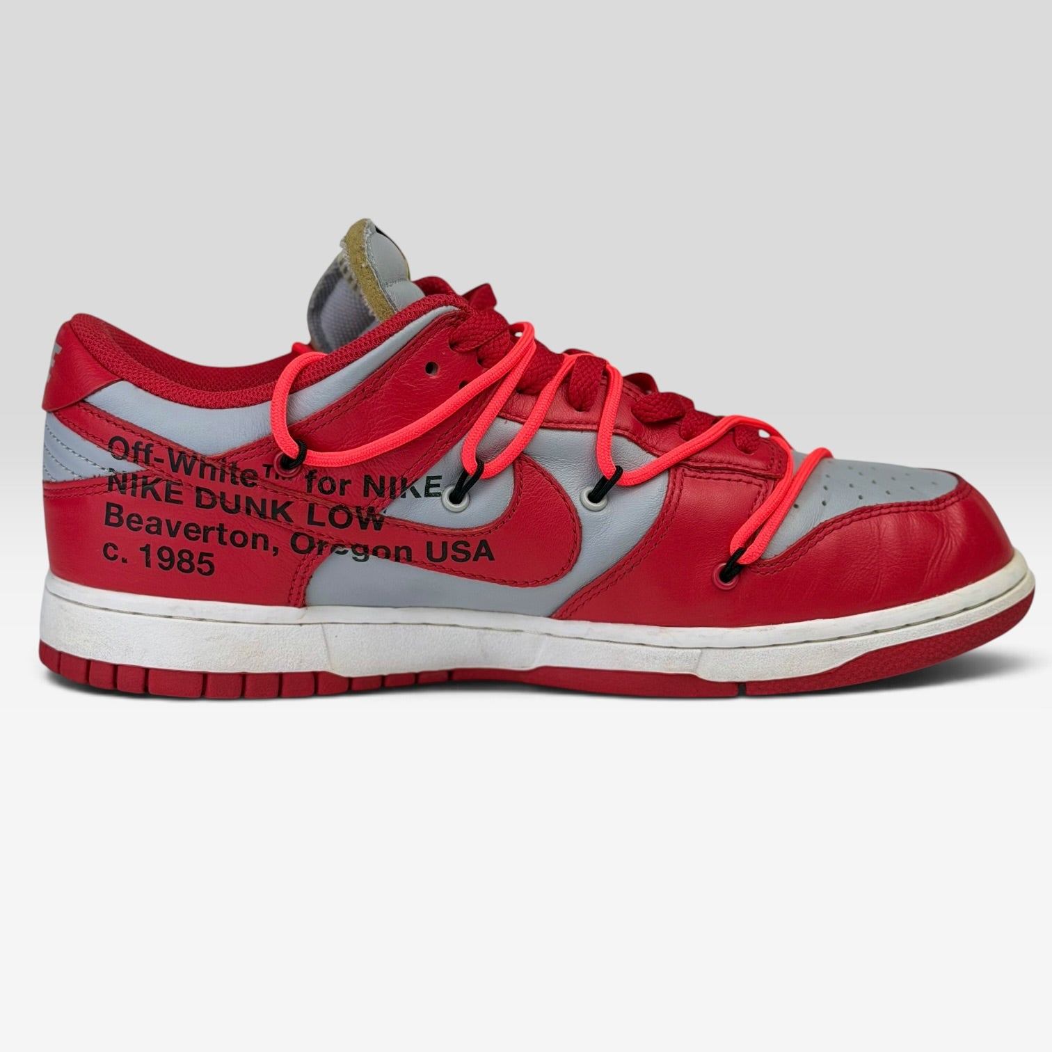 Off-White x Nike Dunk Low University Red UNLV