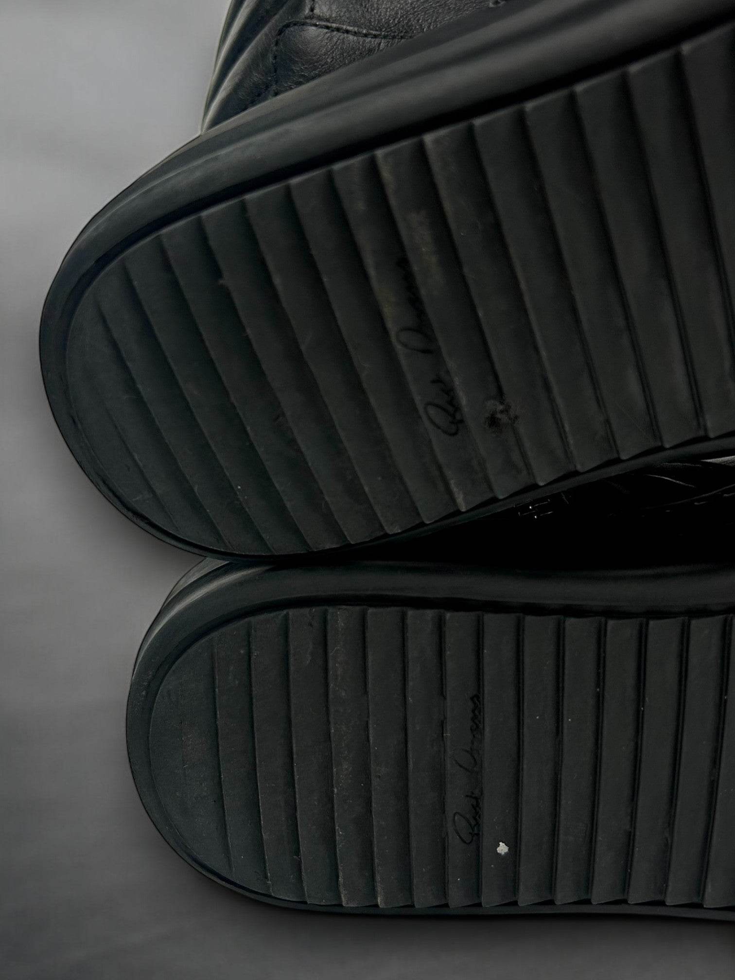 Rick Owens Geobasket Black Leather - V STEALS
