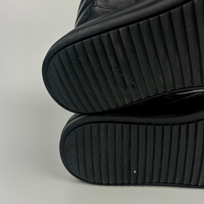 Rick Owens Geobasket Black Leather