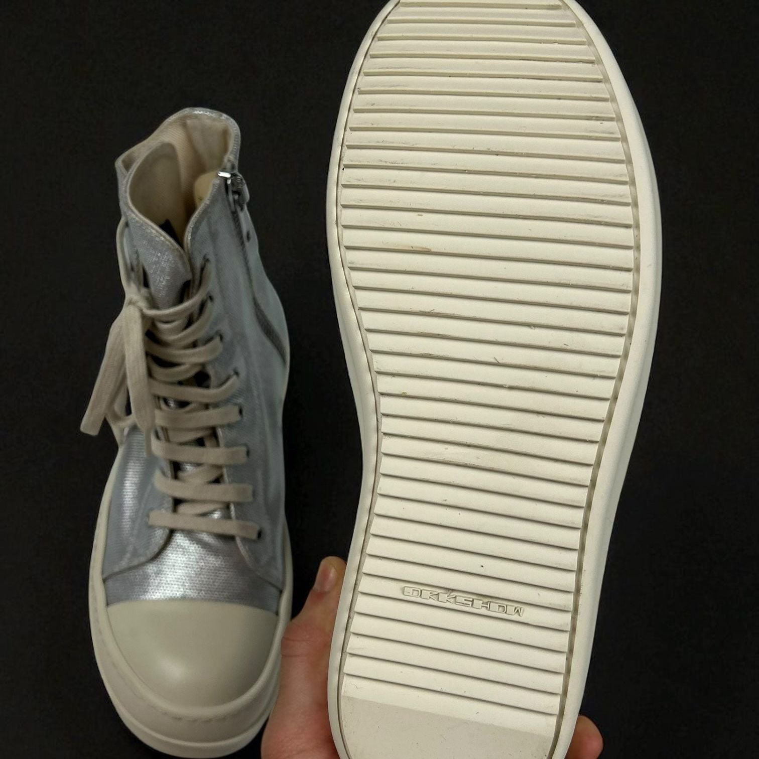 Rick Owens Ramones High Silver