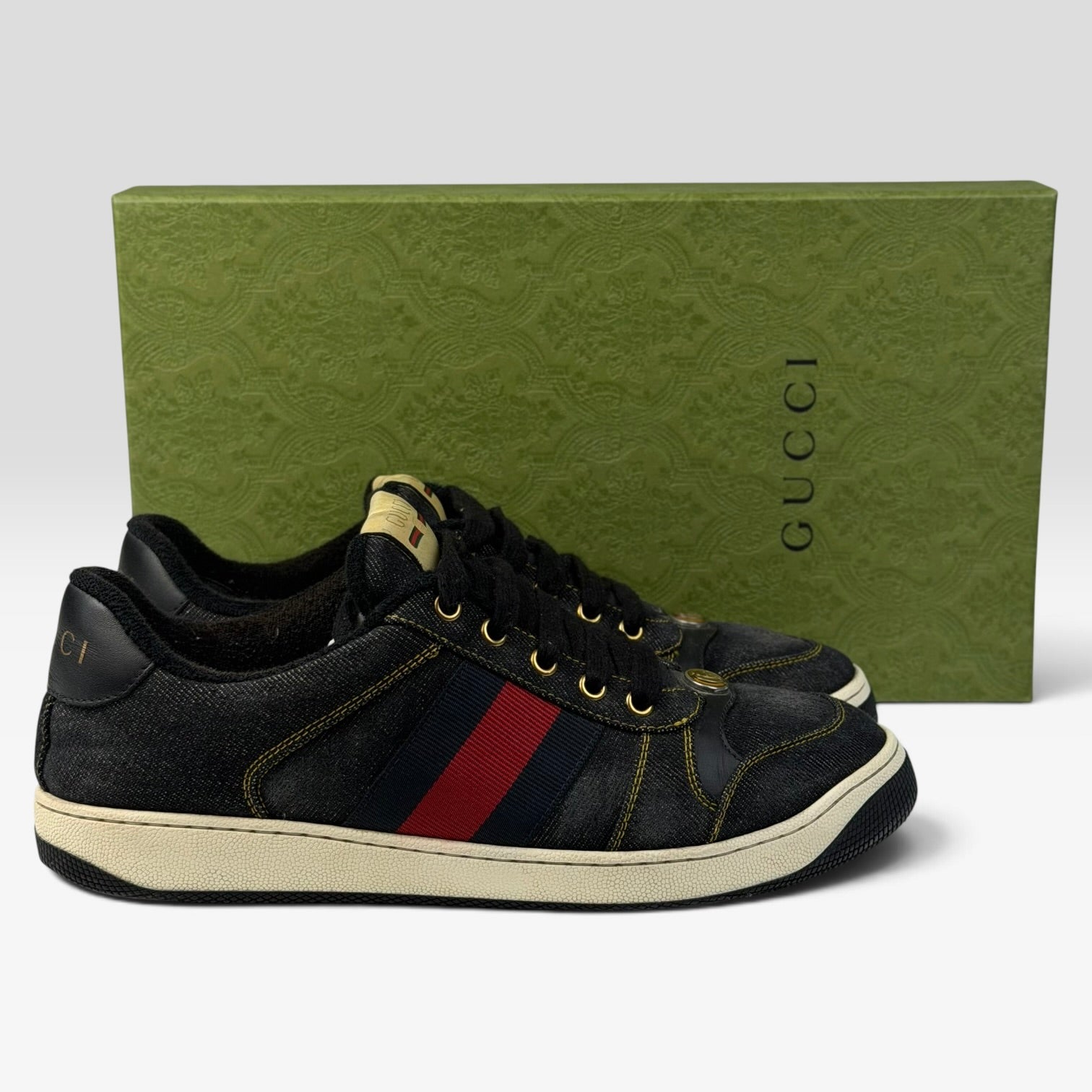 Gucci Screener Denim Sneakers