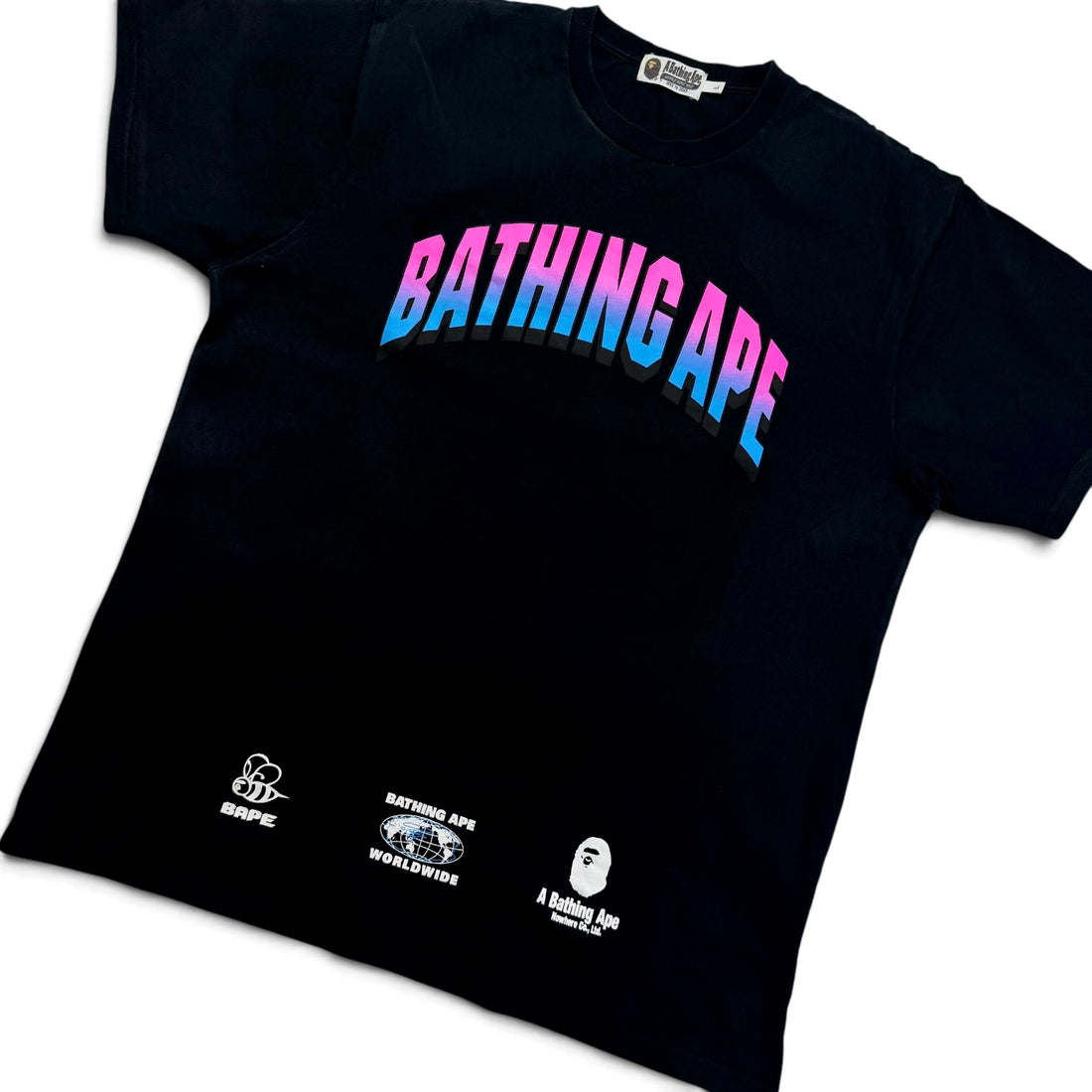BAPE Gradient College Relaxed Fit Tee Black