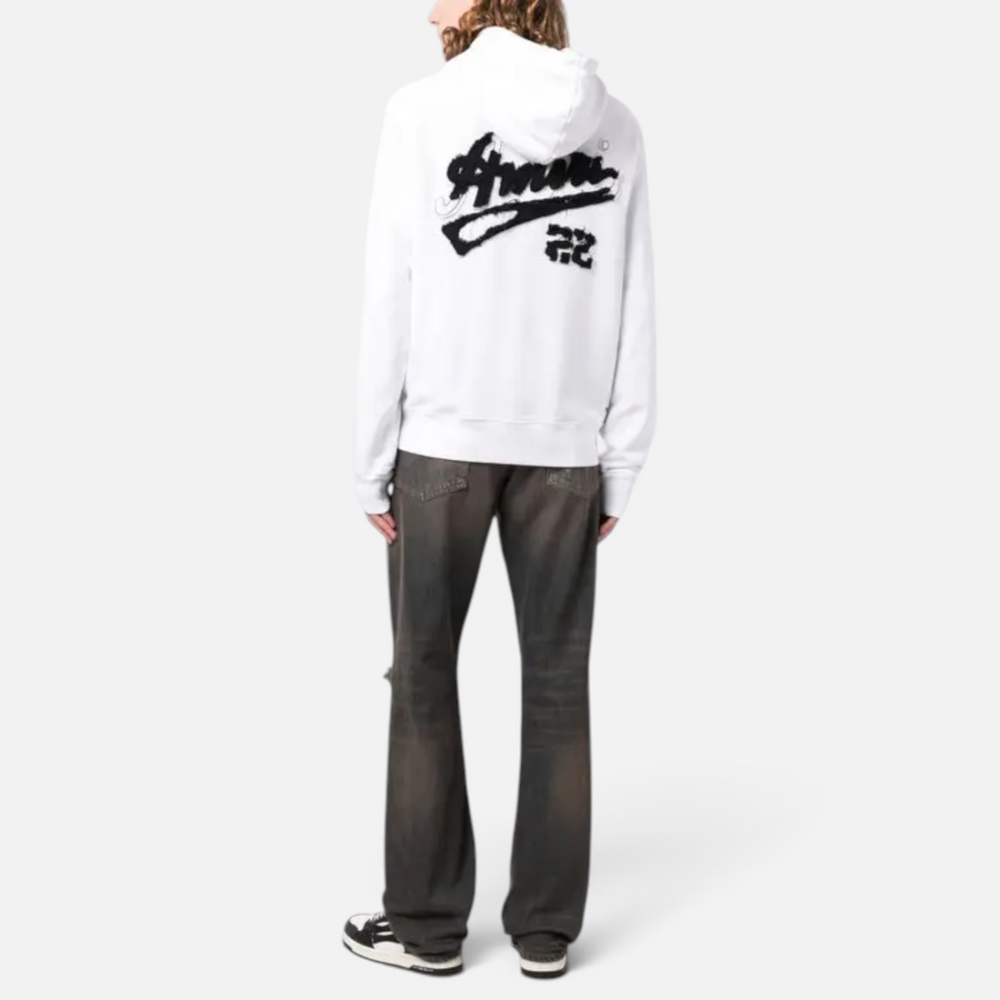 Amiri Embroidered Logo Cotton Hoodie