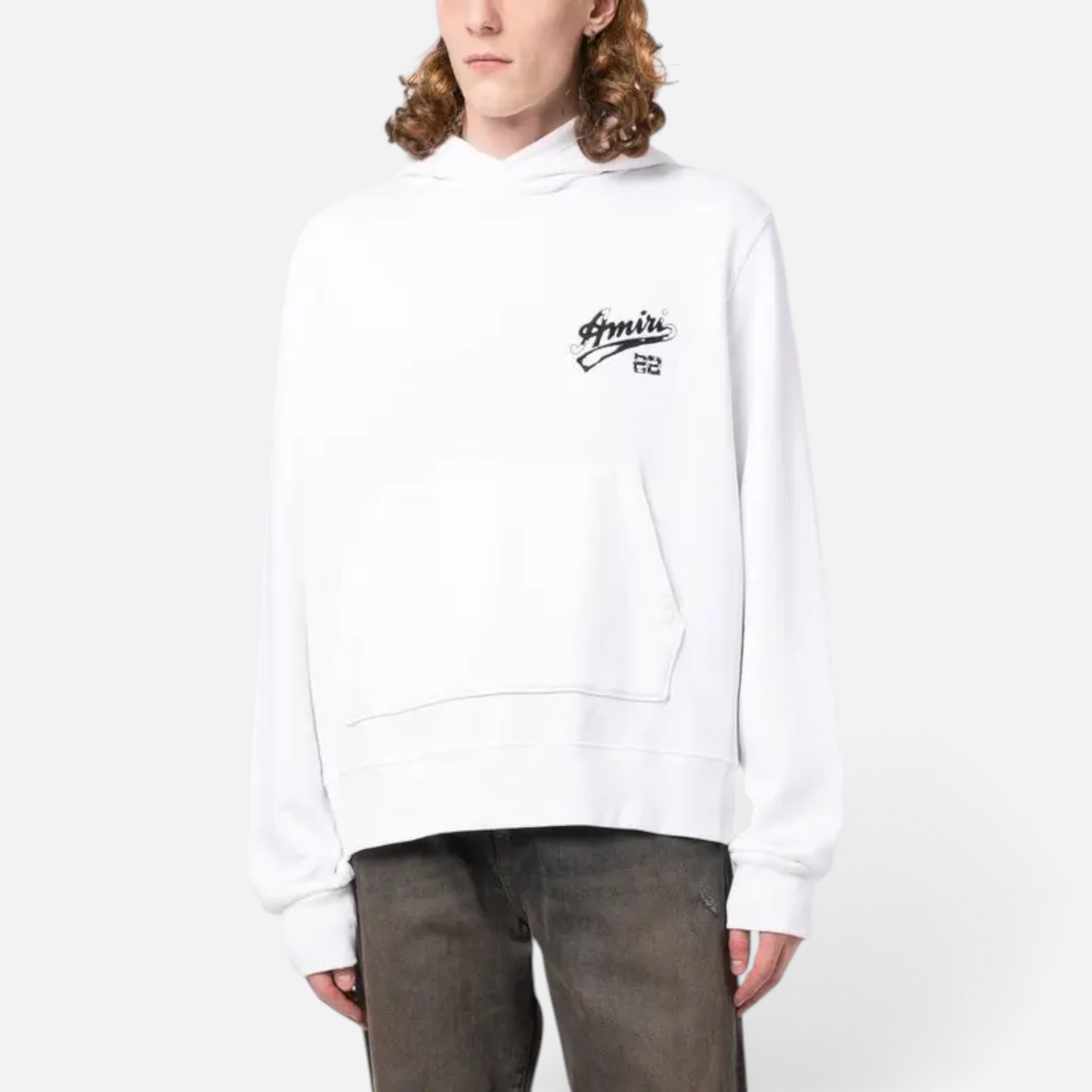 Amiri Embroidered Logo Cotton Hoodie