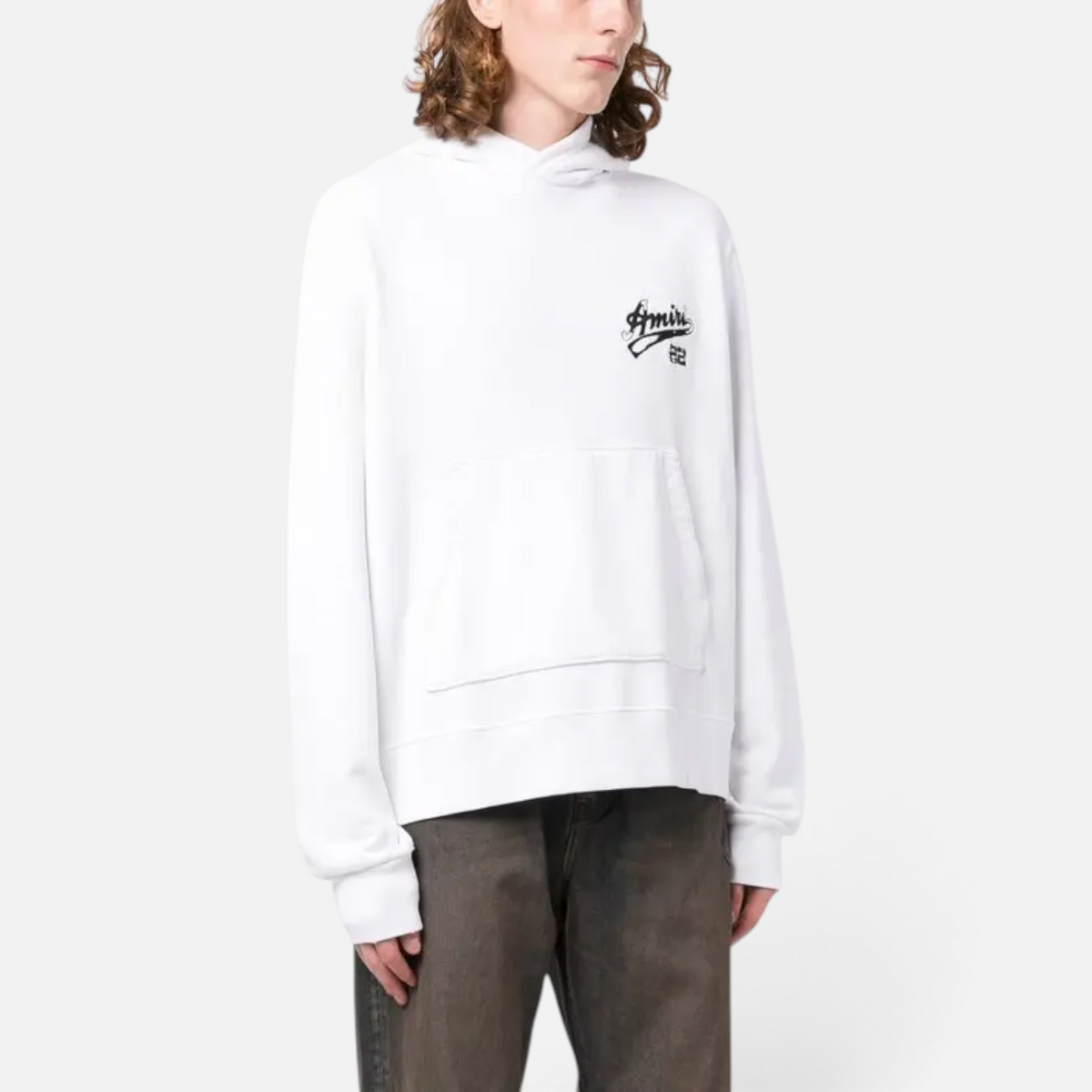 Amiri Embroidered Logo Cotton Hoodie