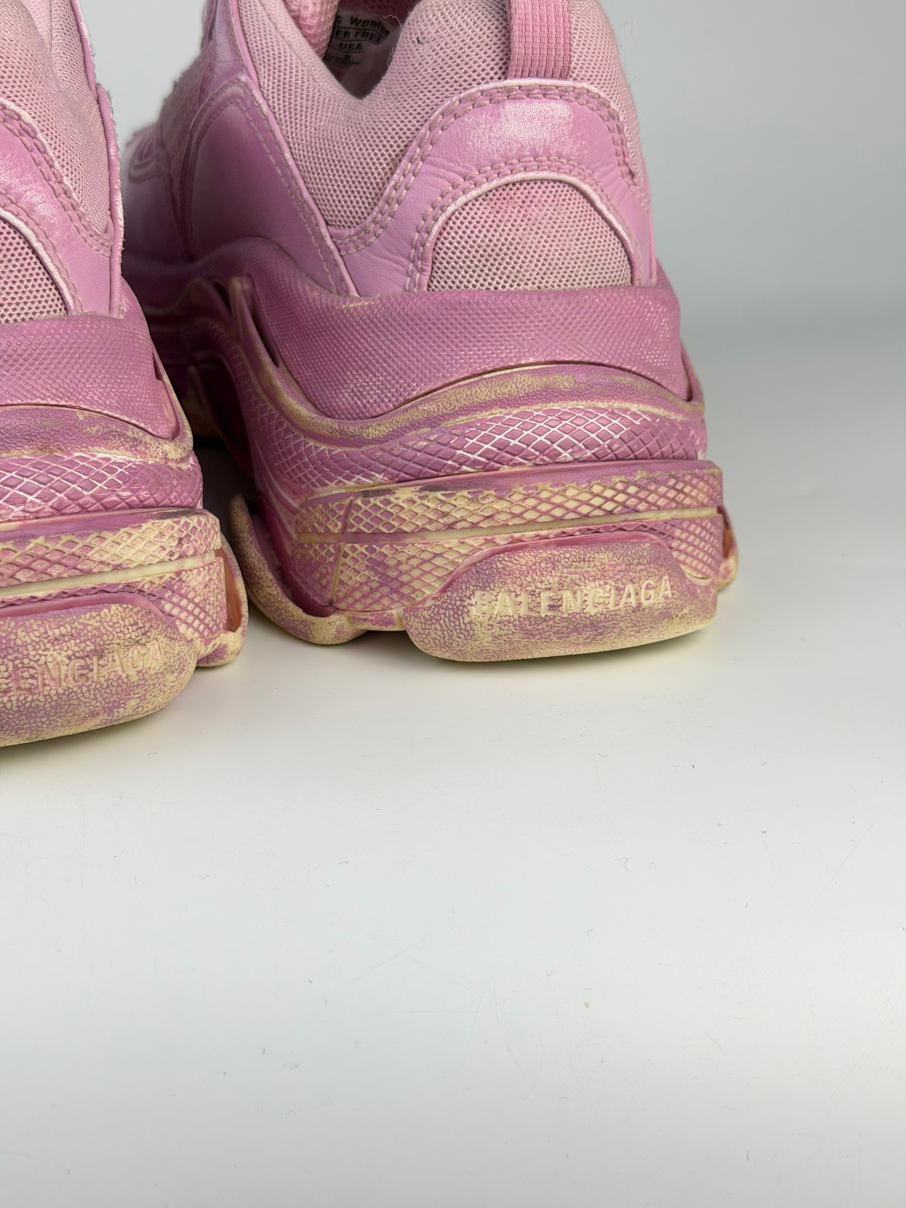 Balenciaga Triple S Distressed Pink
