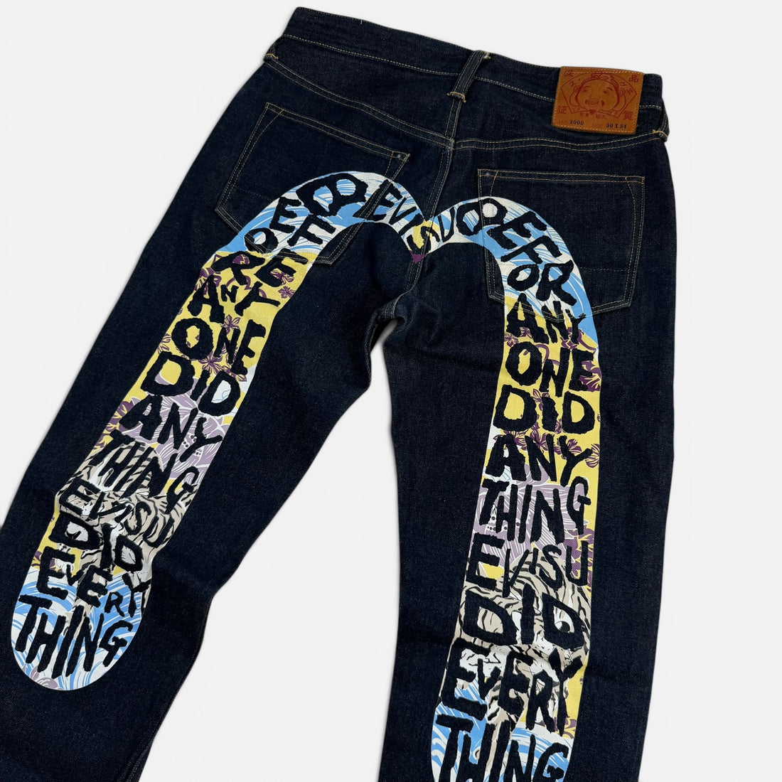 Evisu "Before Anyone Did Anything" Daicock Japanese Denim, vedere din față