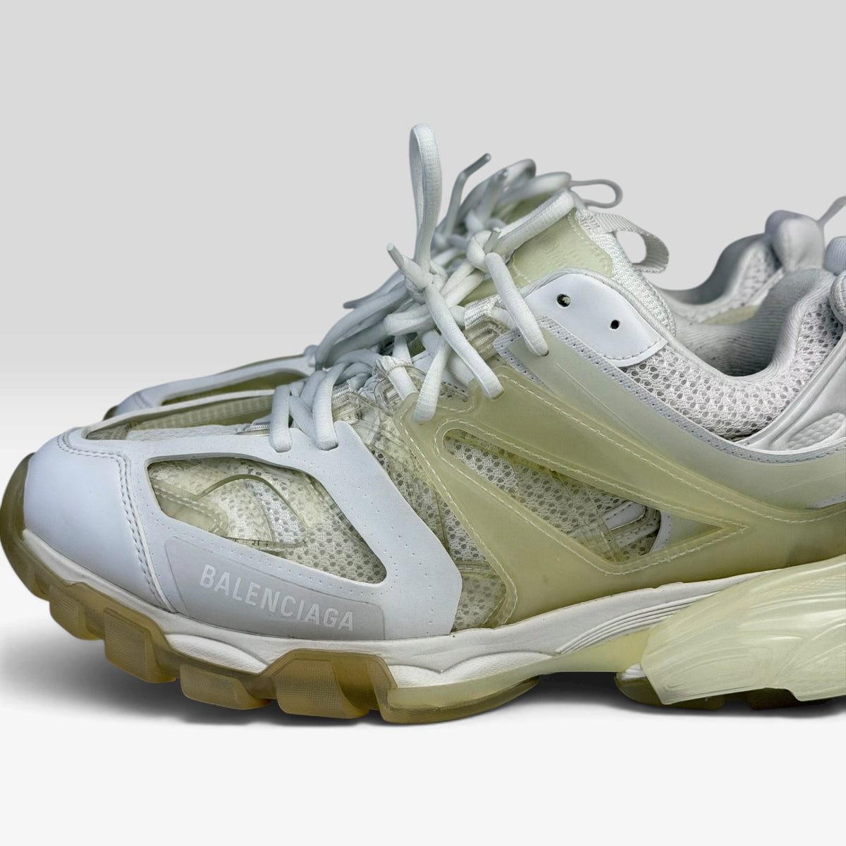 Balenciaga Track Clear Sole White