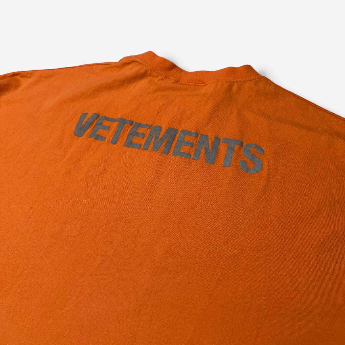 Vetements "Staff" Reflective T-Shirt Orange