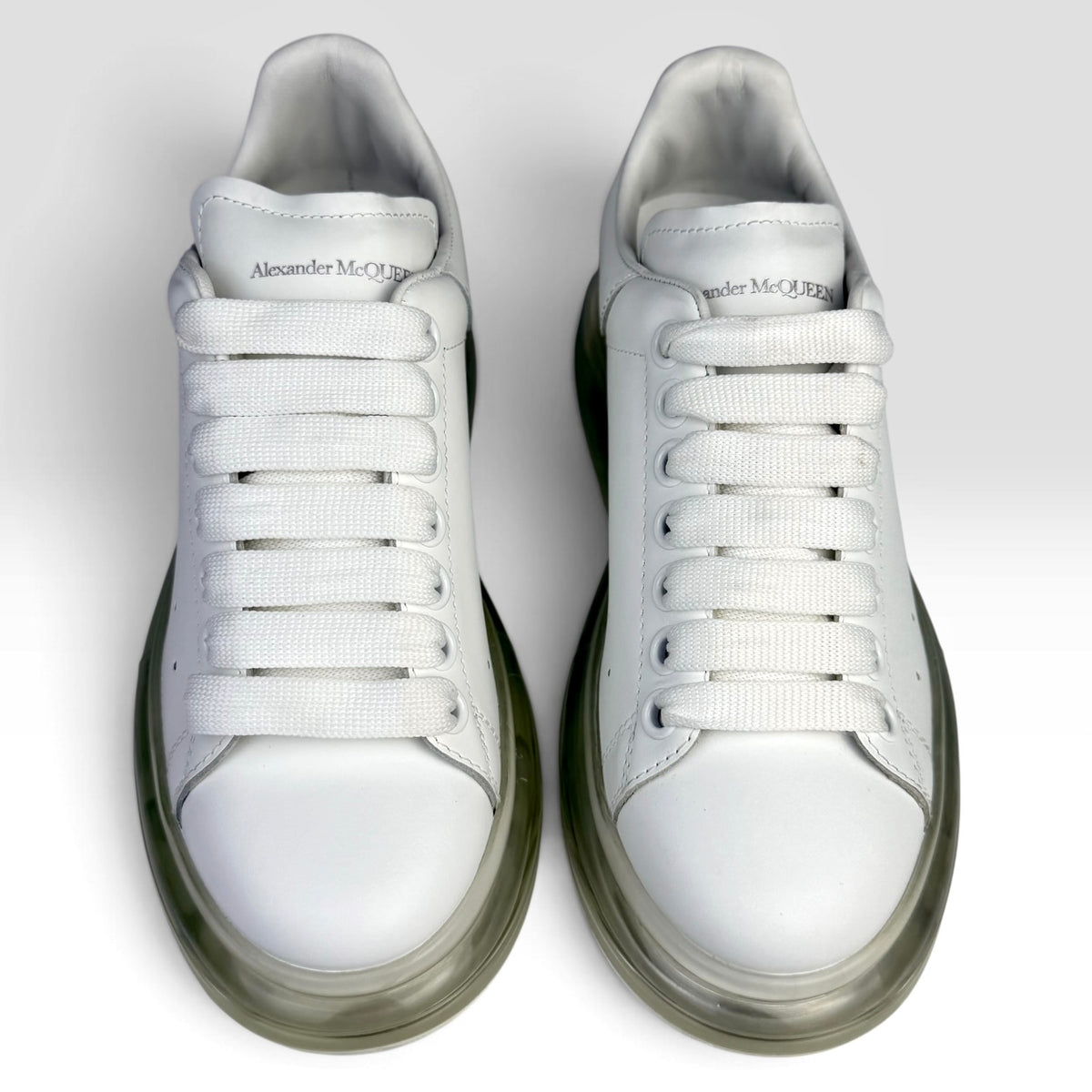 Alexander McQueen Oversized Clear Sole Sneakers White
