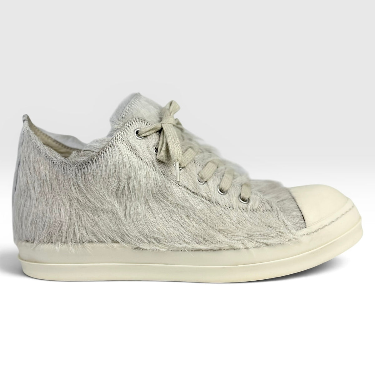 Rick Owens Strobe Low Cow Fur Grey/Milk