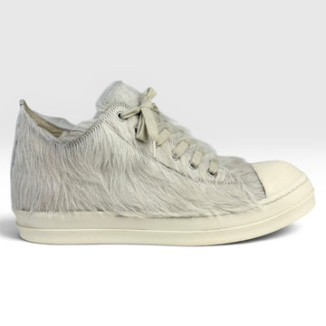 Rick Owens Strobe Low Cow Fur Grey/Milk