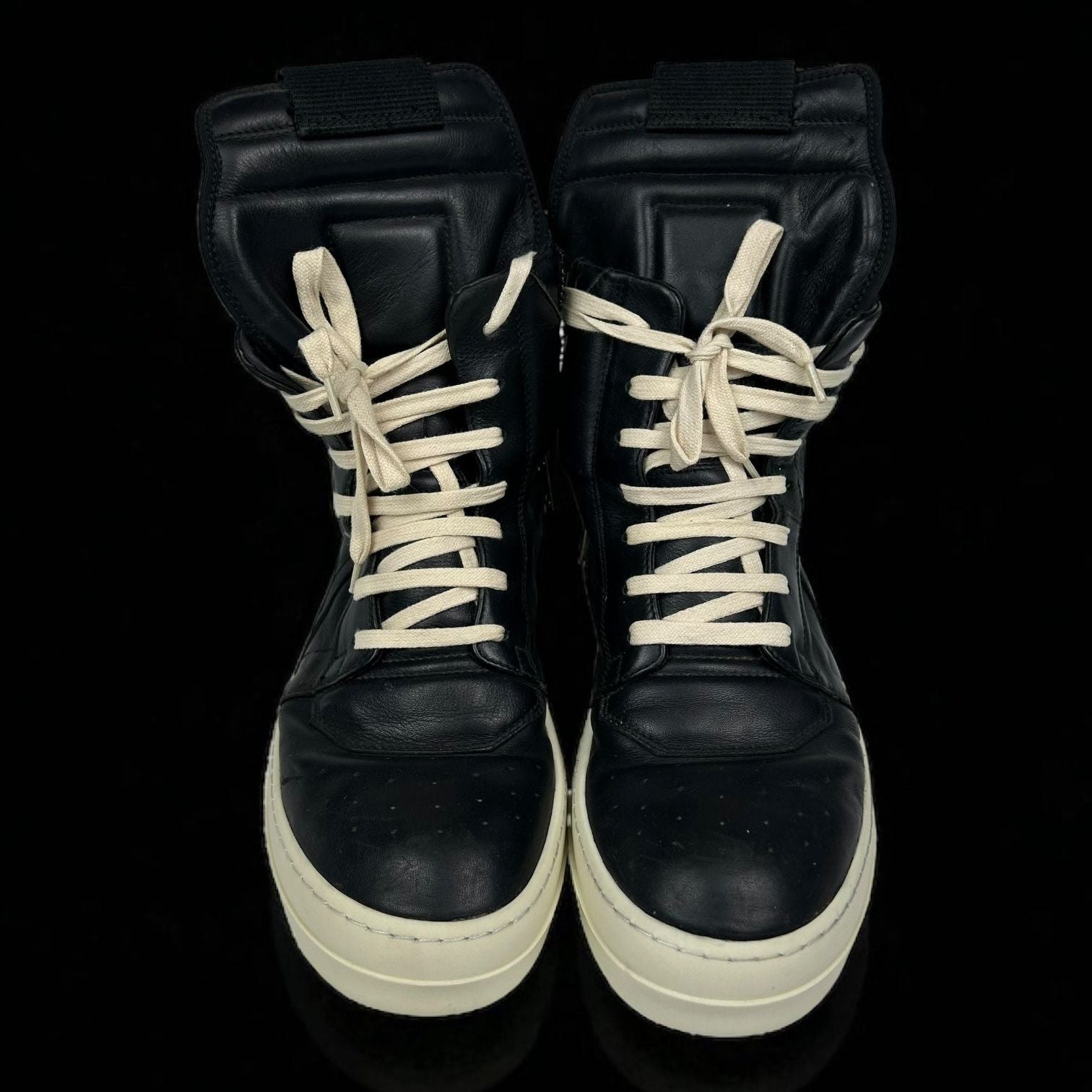 Rick Owens Geobasket Black Leather
