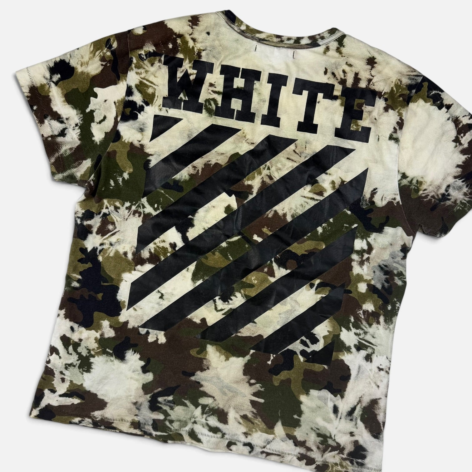 Off-White SS16 Bleached Camouflage T-Shirt Khaki