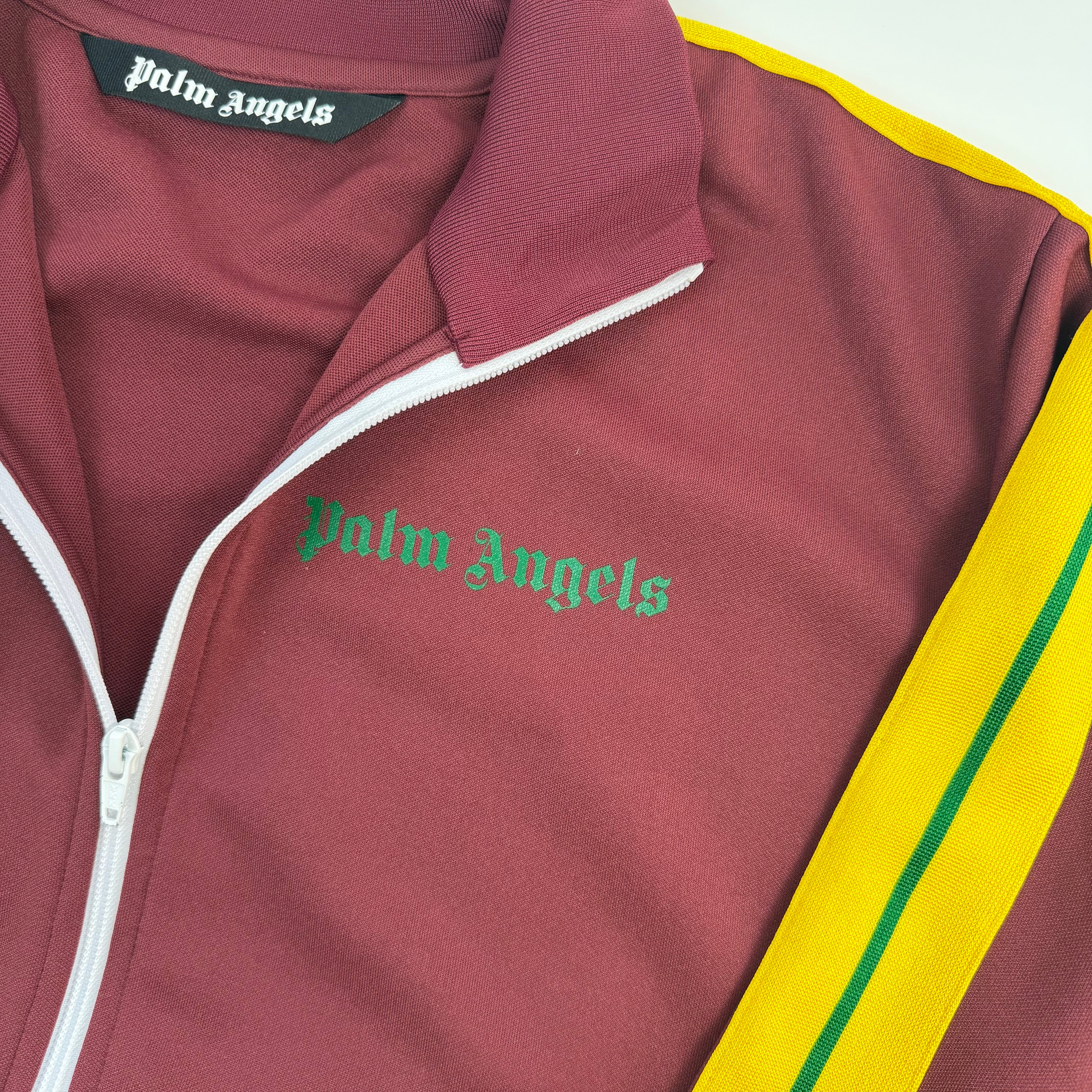 Palm Angels Track Jacket Burgundy/Yellow