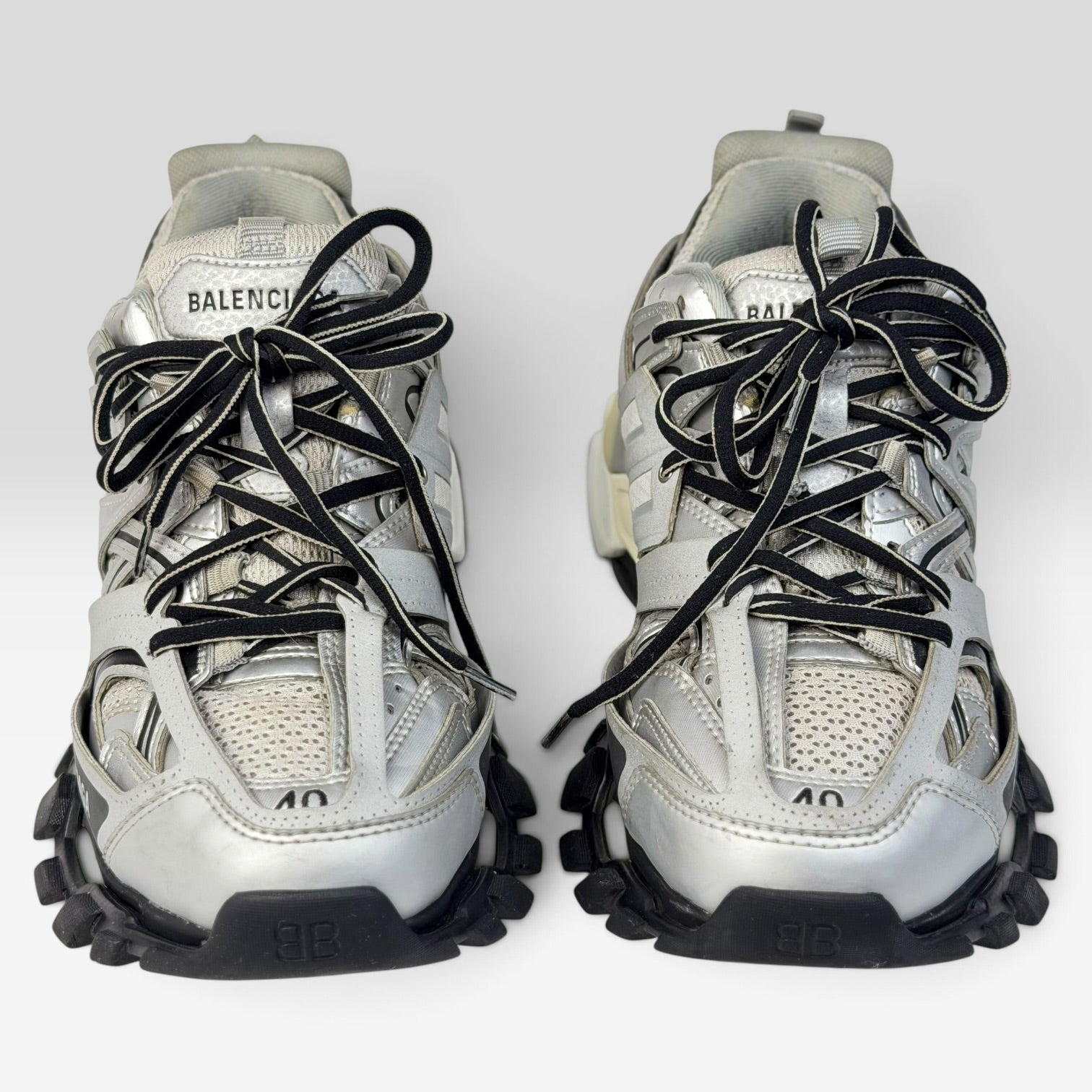 Balenciaga Track Metallic Silver