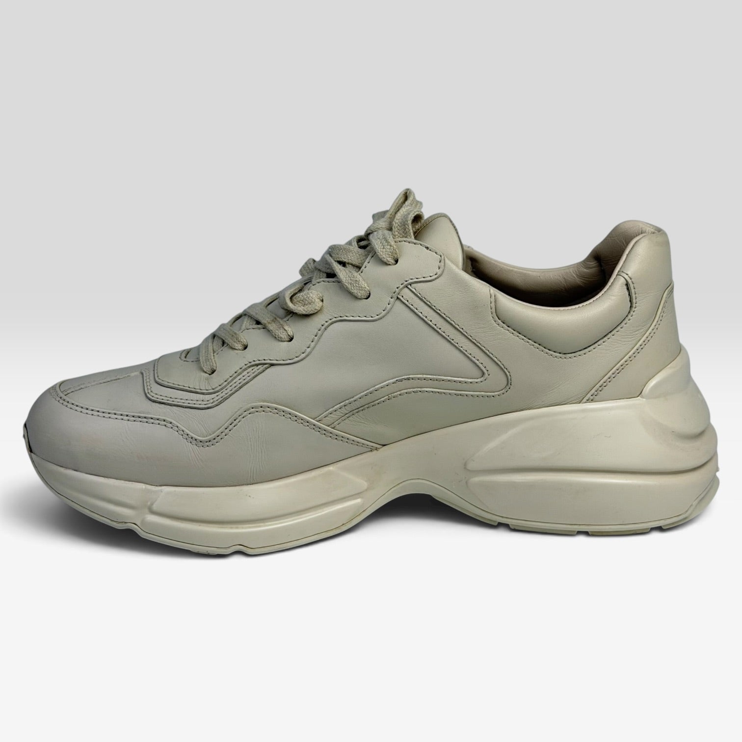 Gucci Rhyton Leather Sneakers Ivory