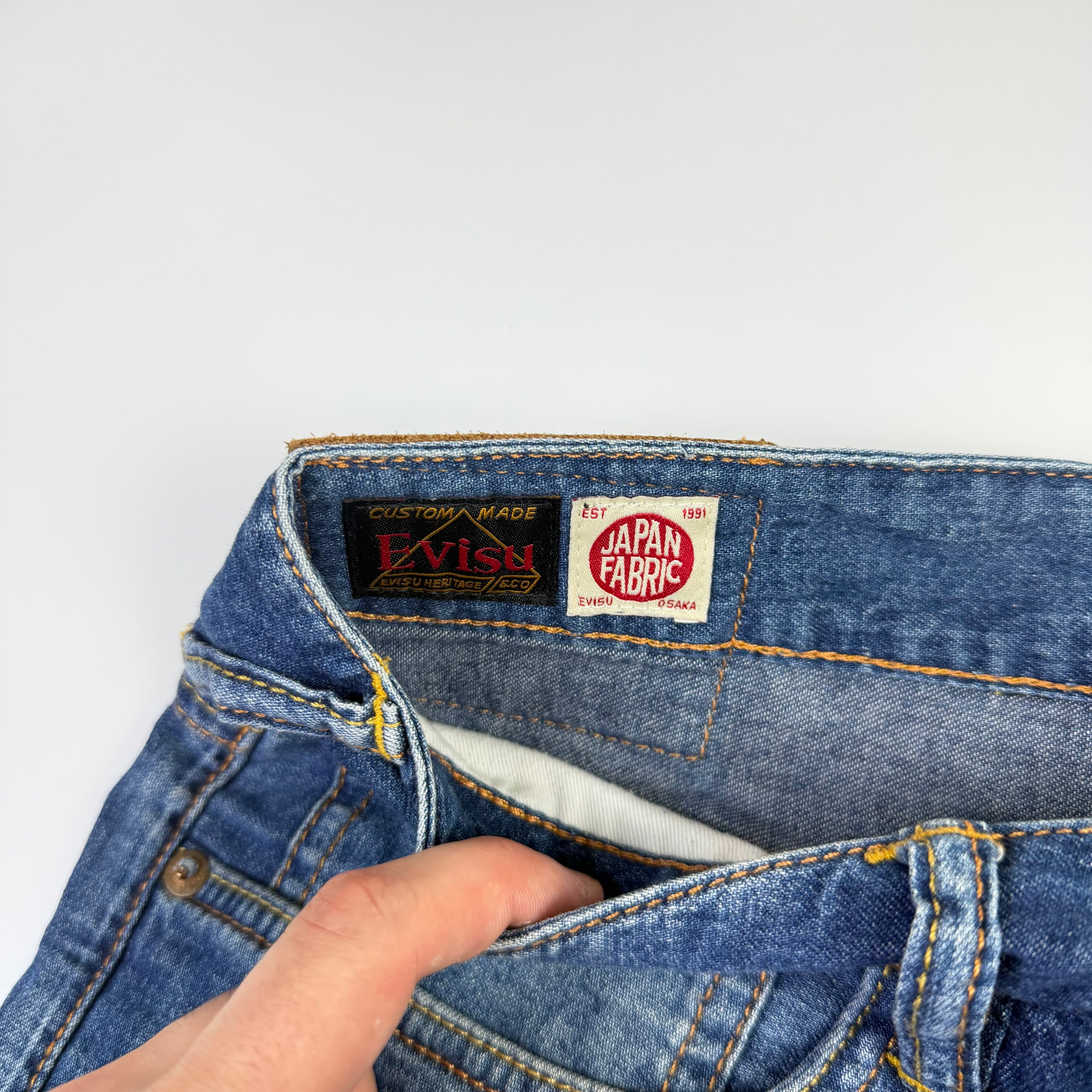 Evisu Seagull Denim Shorts